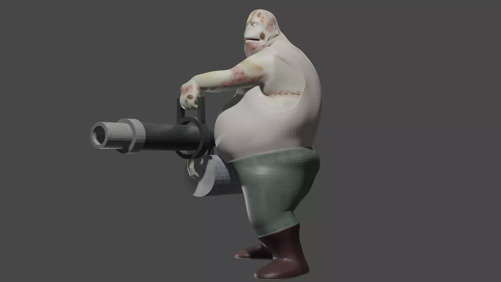 Zombie Sloth 3D model_4