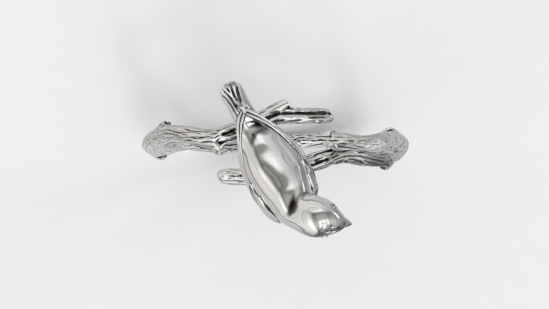 Bird ring 3D print model_5