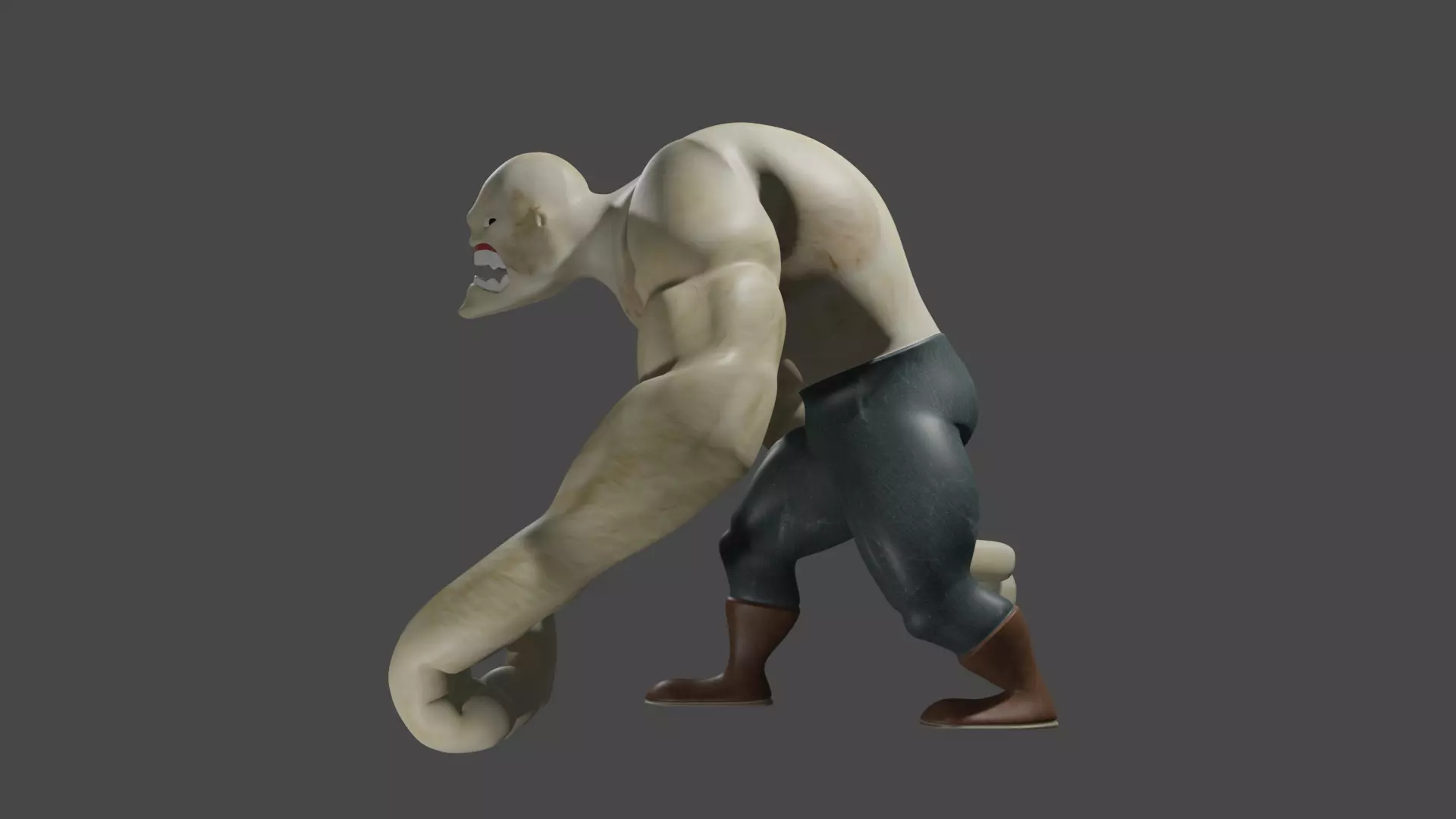 Zombie Gorilla 3D model_3