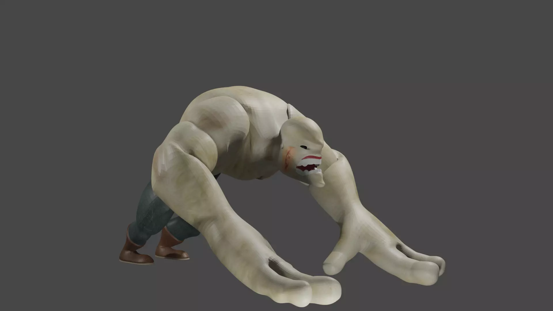 Zombie Gorilla 3D model_4