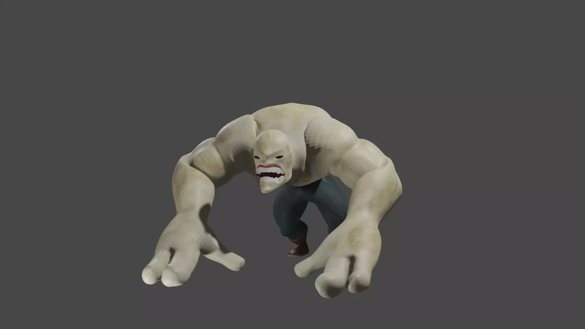 Zombie Gorilla 3D model_2