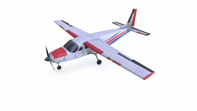 Generic Light Utility Aircraft Low-poly PBR