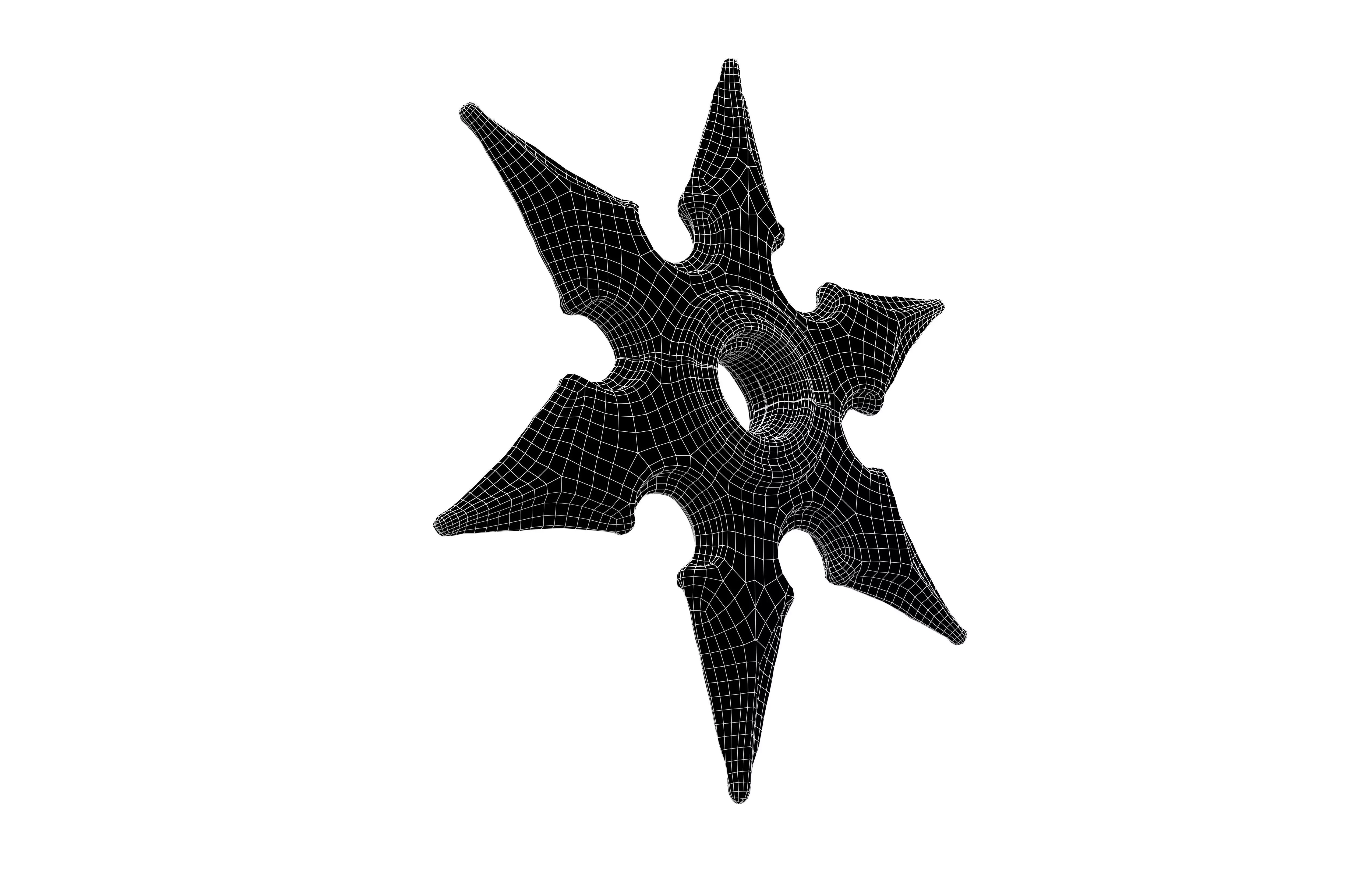 Shuriken v7 002 Low-poly 3D model_7