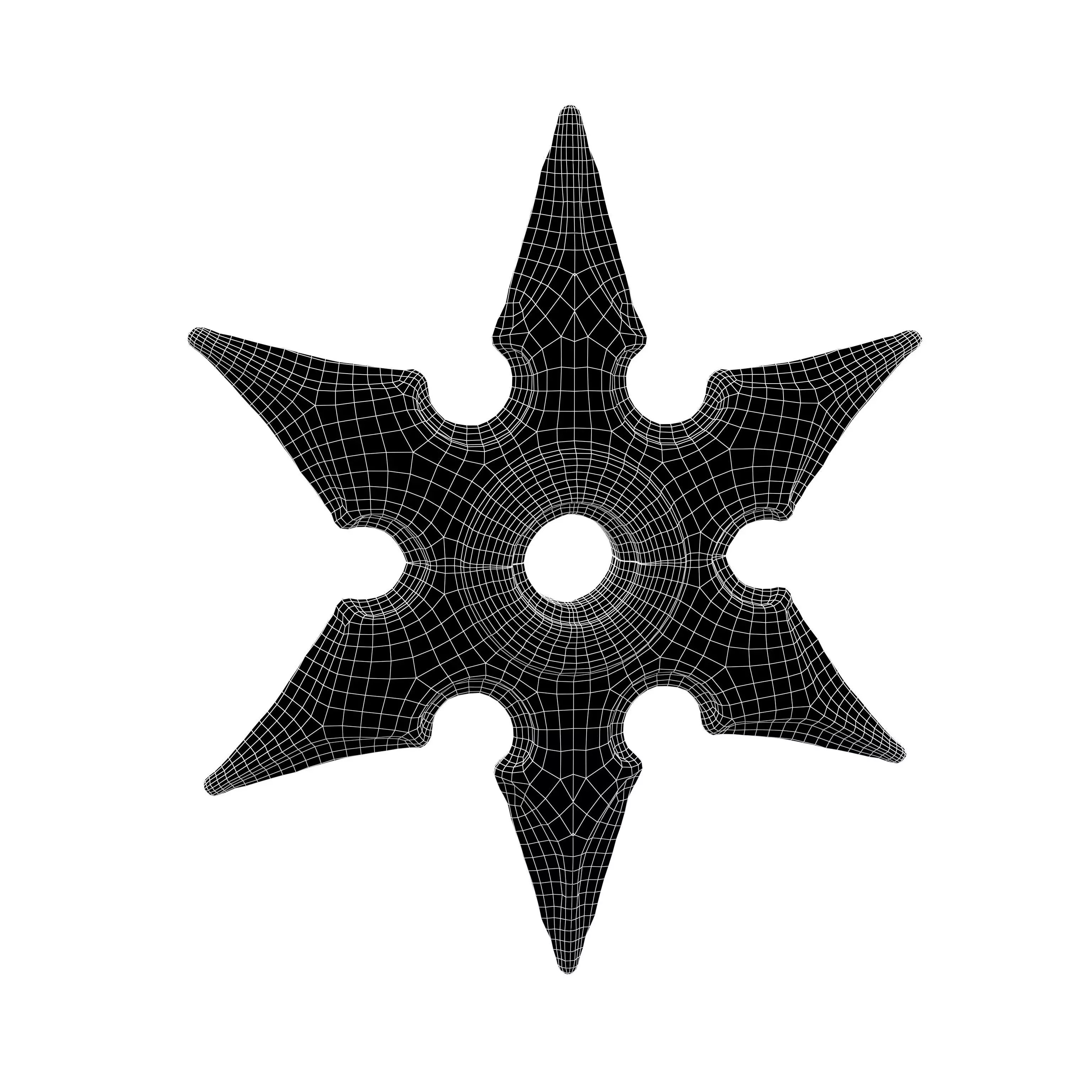 Shuriken v7 004 Low-poly 3D model_4