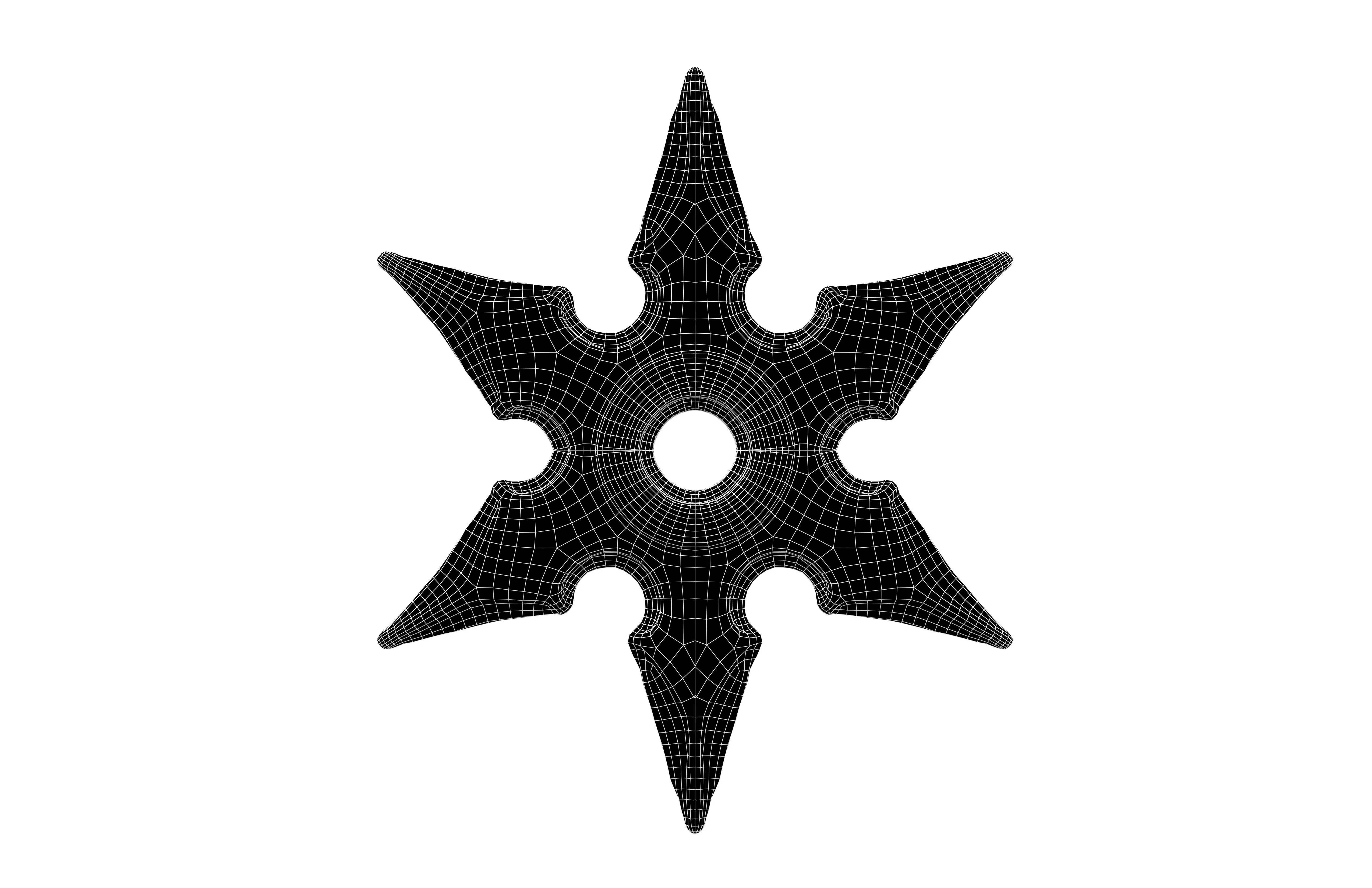 Shuriken v7 004 Low-poly 3D model_5