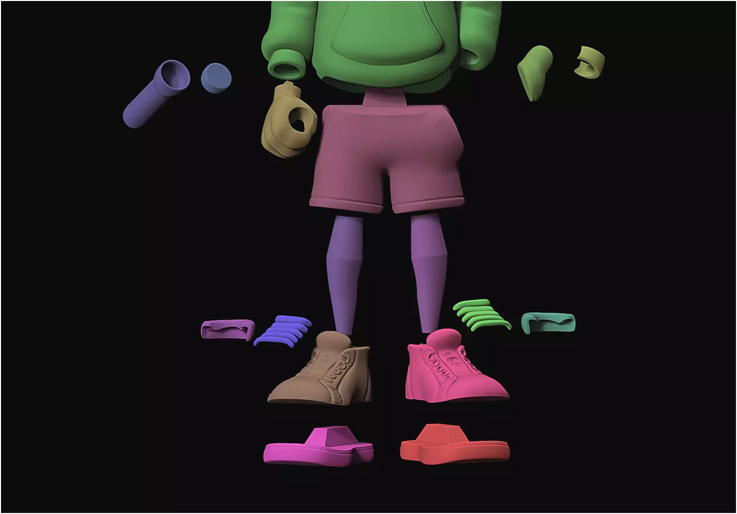 Scooby Urban Style STL Figure Fan Art 12 inches Tall 3D print model_8