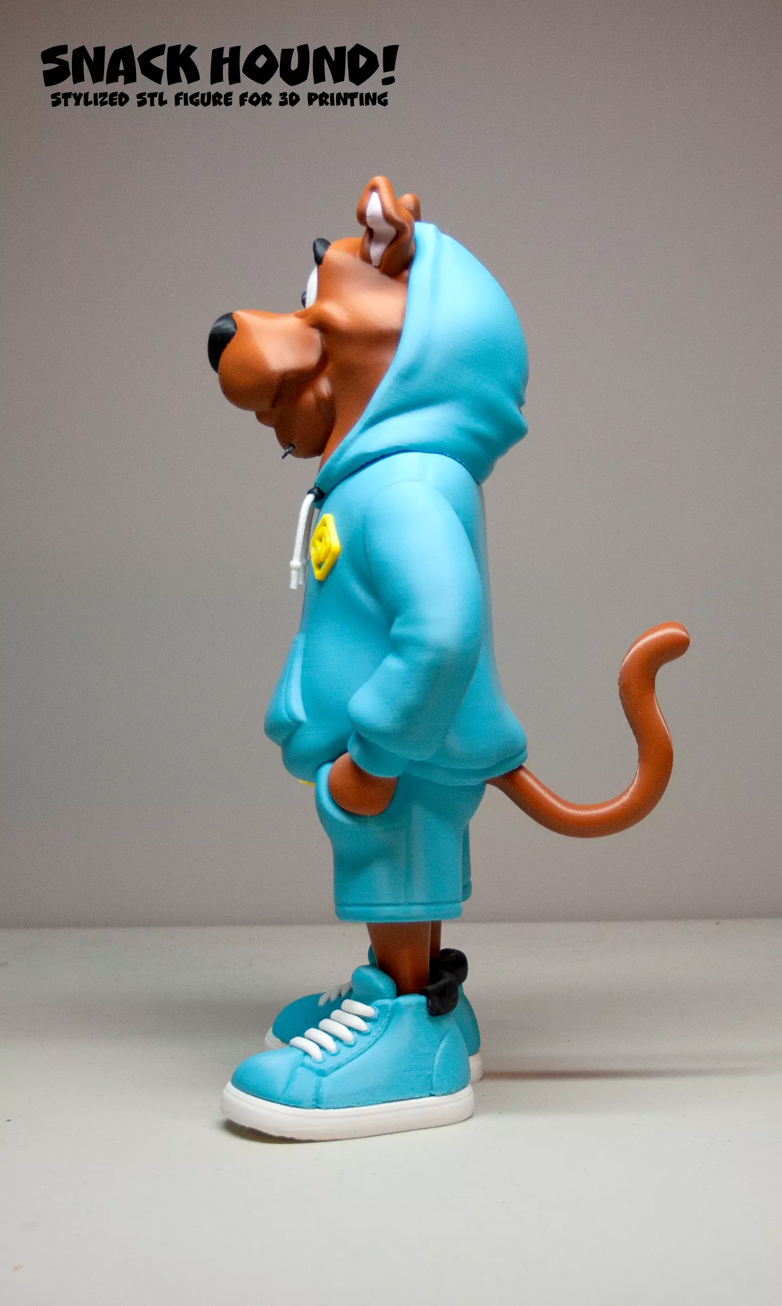 Scooby Urban Style STL Figure Fan Art 12 inches Tall 3D print model_4