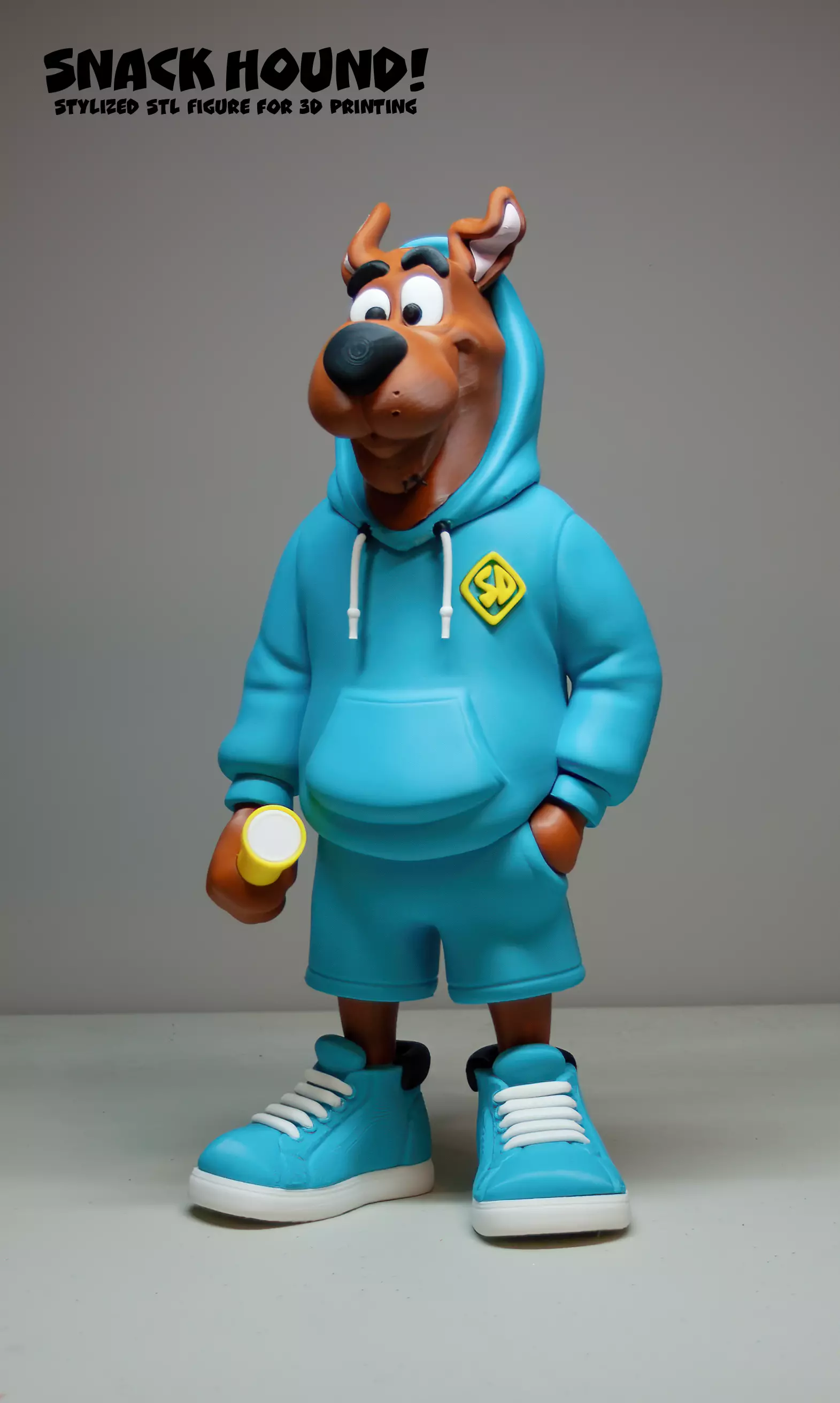 Scooby Urban Style STL Figure Fan Art 12 inches Tall 3D print model_1