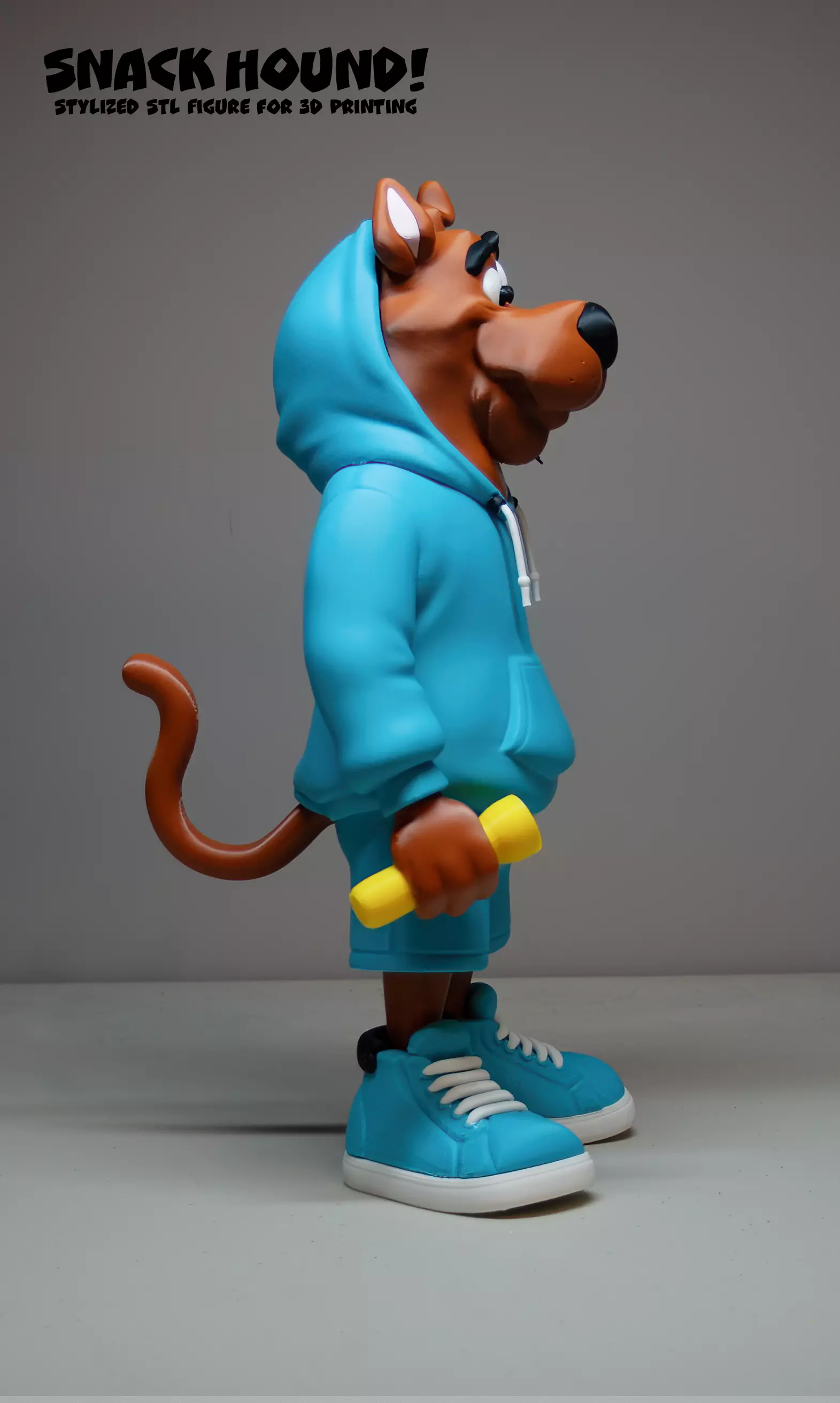 Scooby Urban Style STL Figure Fan Art 12 inches Tall 3D print model_5