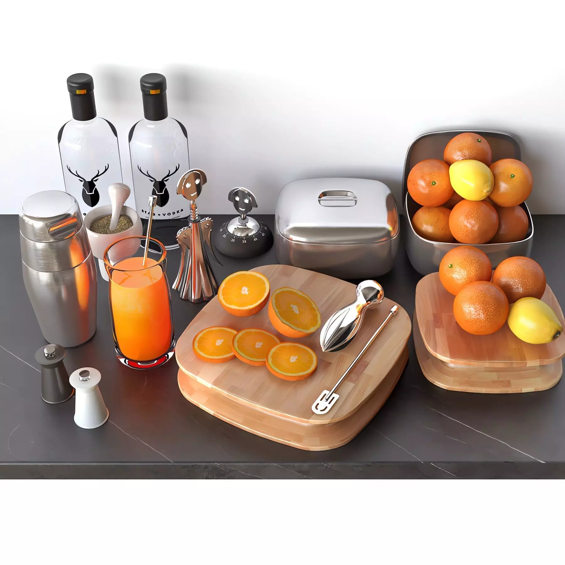 Cocktail Set - ALESSI Massoni 3D model_0