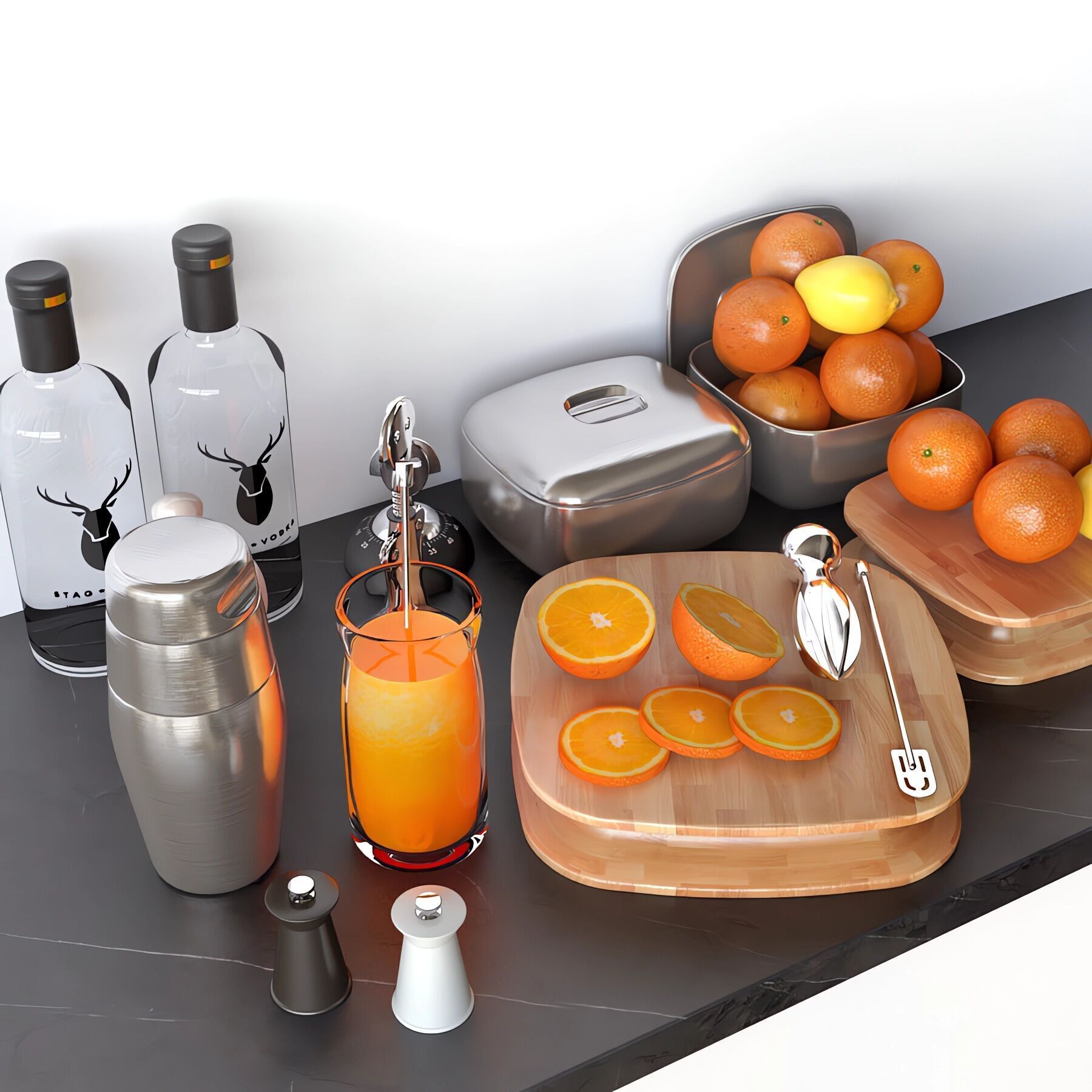 Cocktail Set - ALESSI Massoni 3D model_1