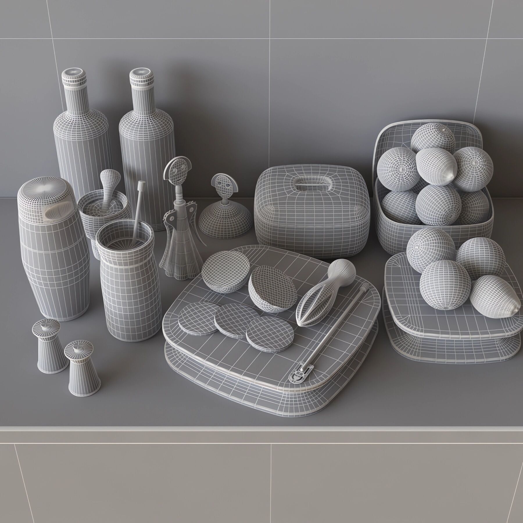 Cocktail Set - ALESSI Massoni 3D model_3