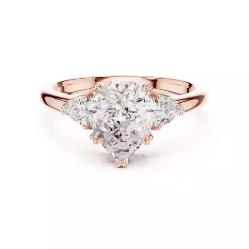 Pear and Trillion Cut Three Stone Wedding Ring 3DM STL Video 3D print model
