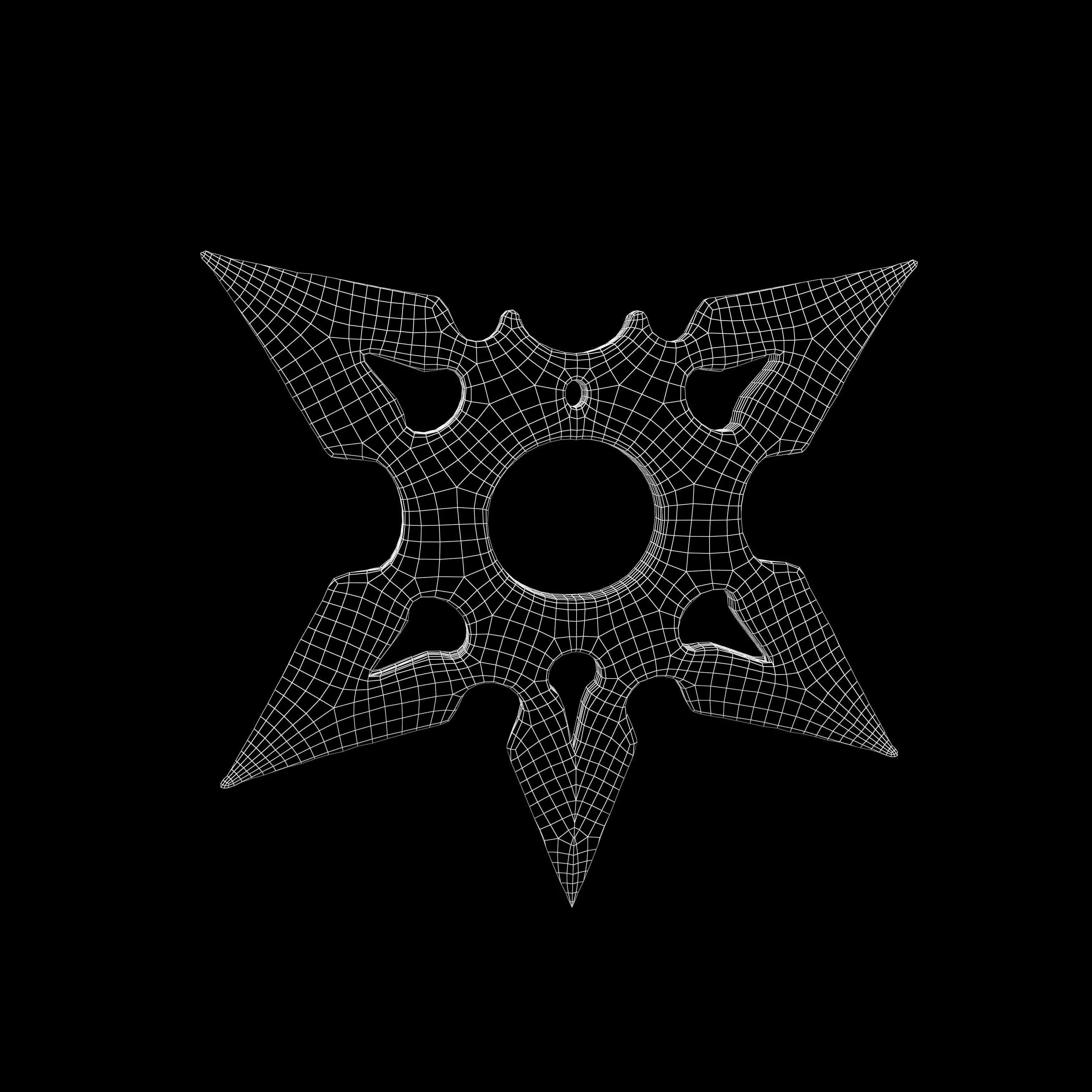 Shuriken v8 003 Low-poly 3D model_5