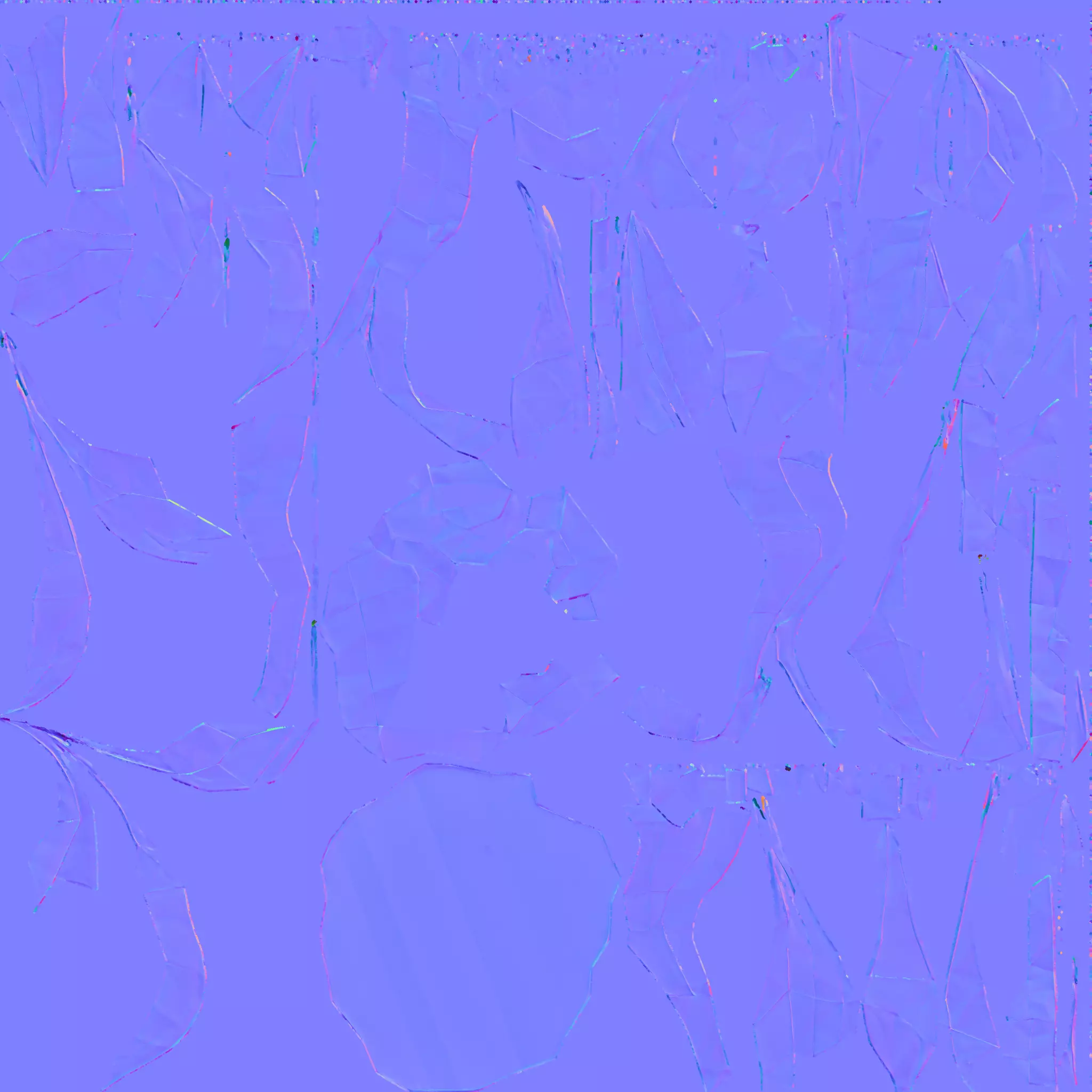 Low-poly purple plant 3D model_8