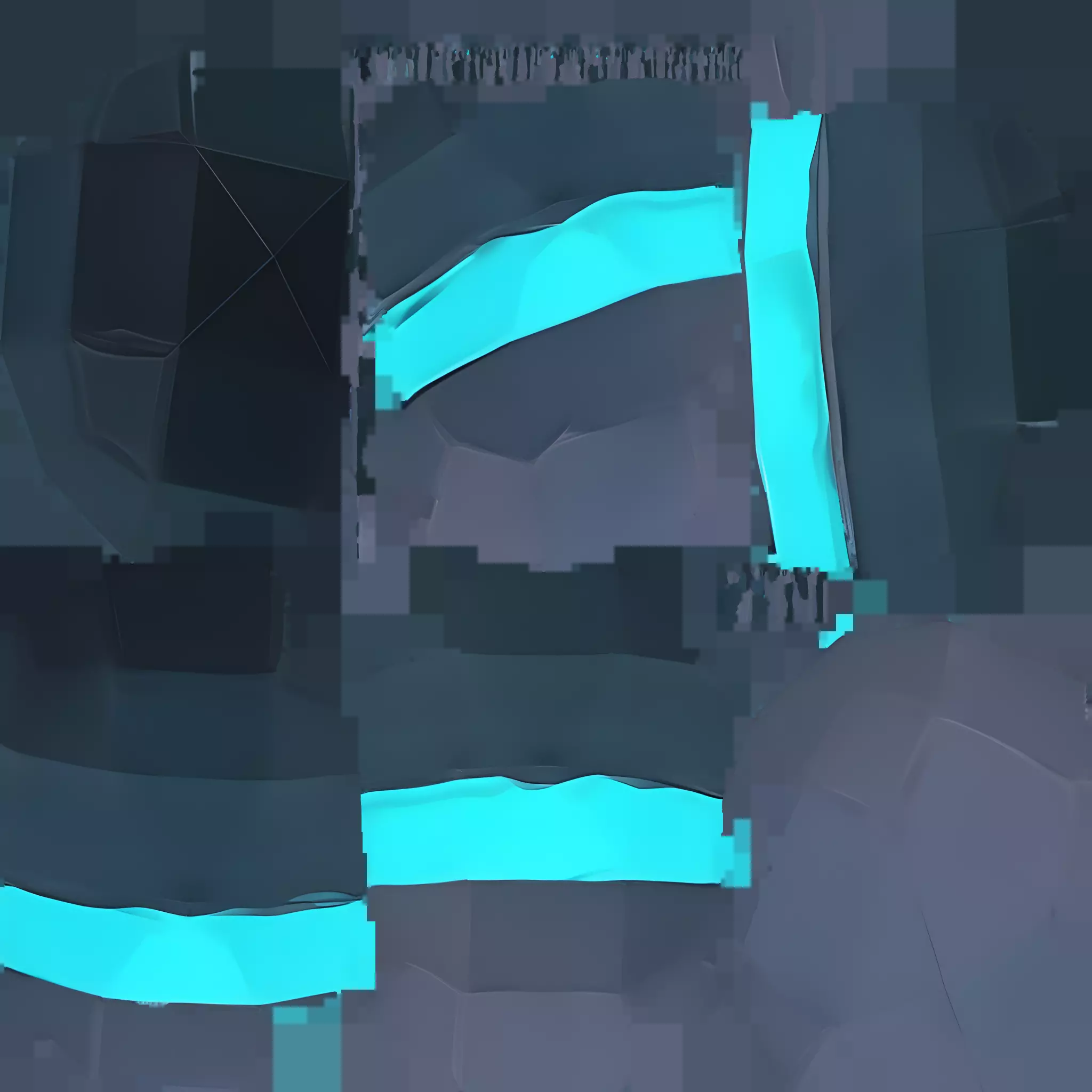 Low-poly geometric sphere 3D model_2