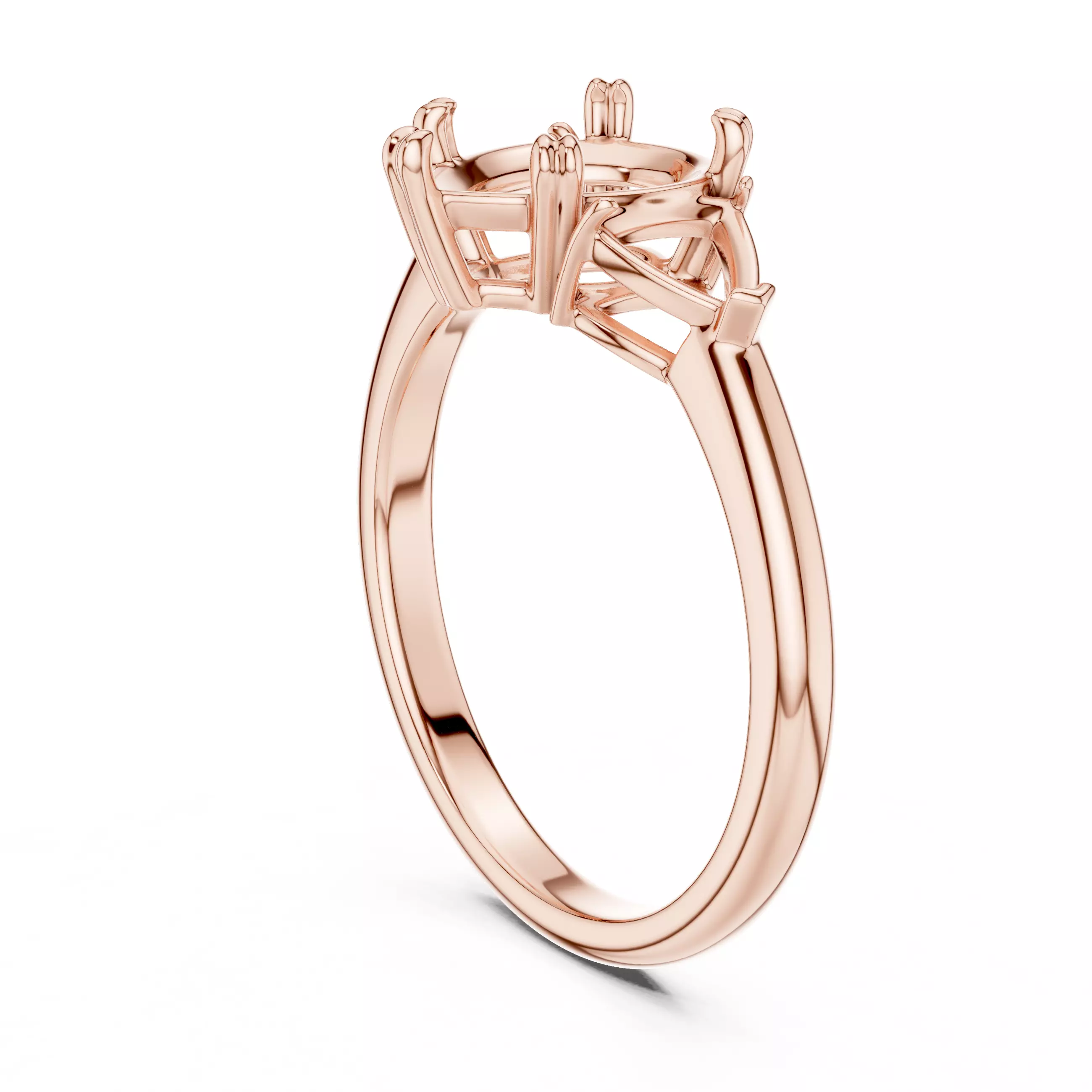 Three Diamond Pear and Trillion Cut Wedding Ring 3DM STL Video 3D print model_3