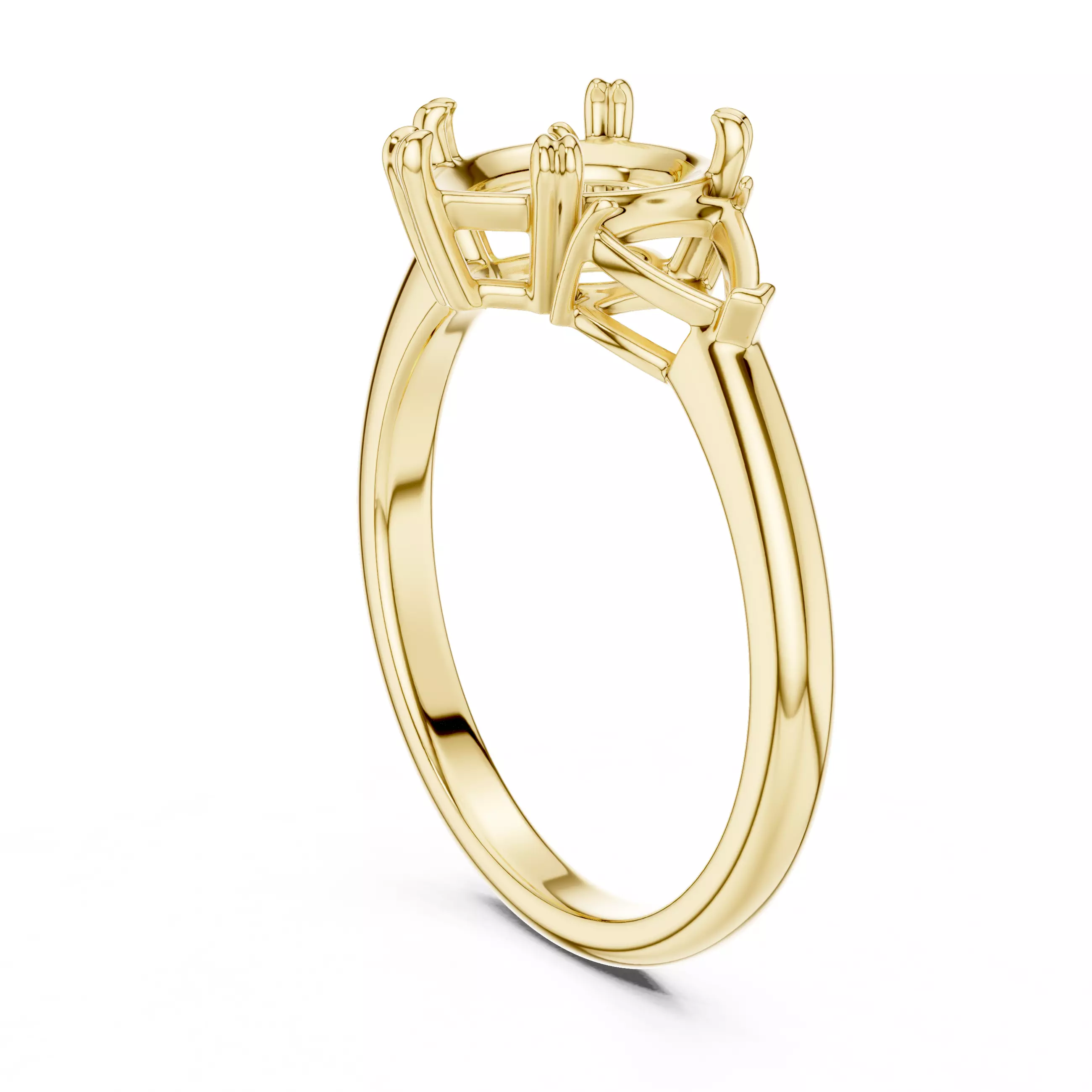 Three Diamond Pear and Trillion Cut Wedding Ring 3DM STL Video 3D print model_6