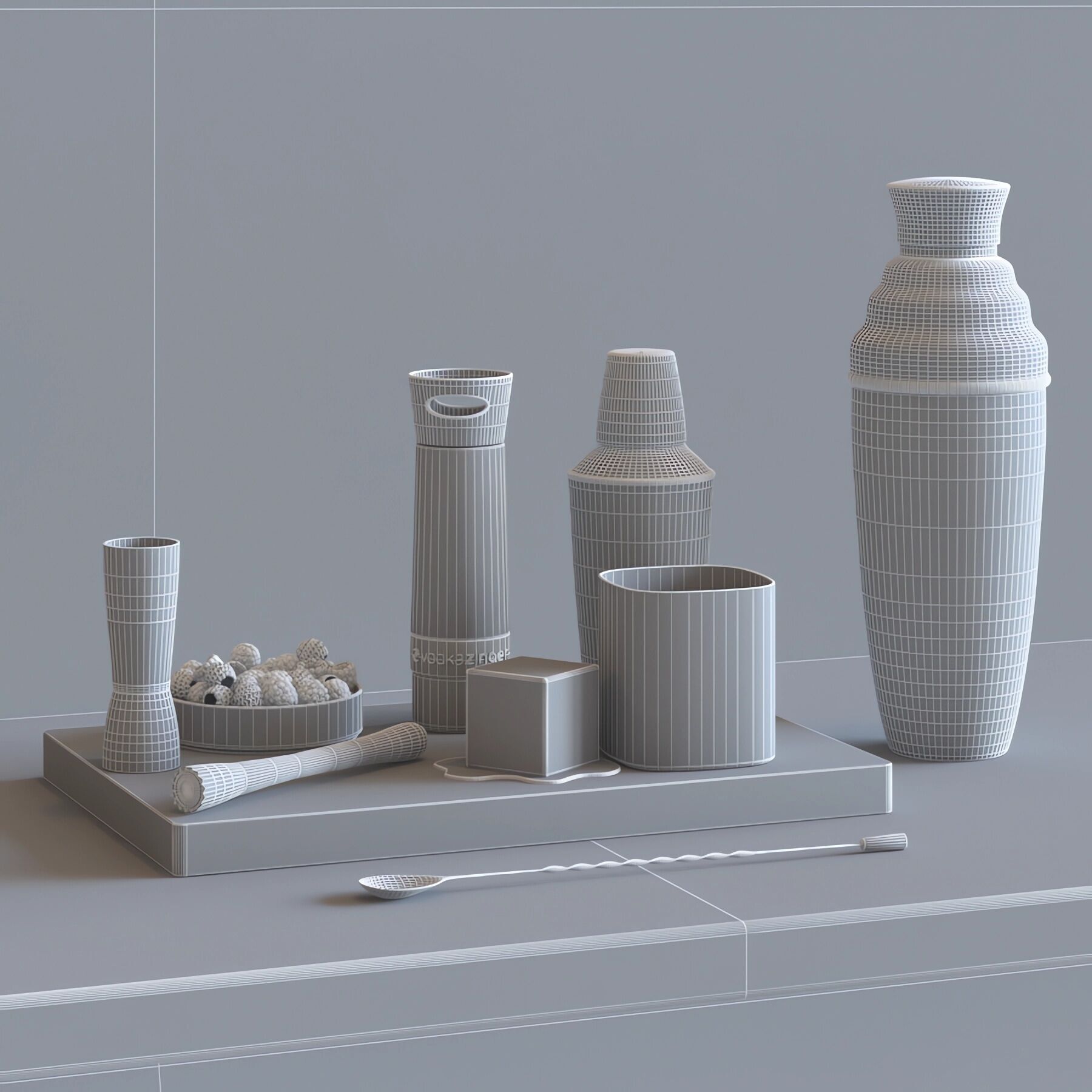 Cocktail Set - HOMEWETBAR Giant Ext Large 3D model_2