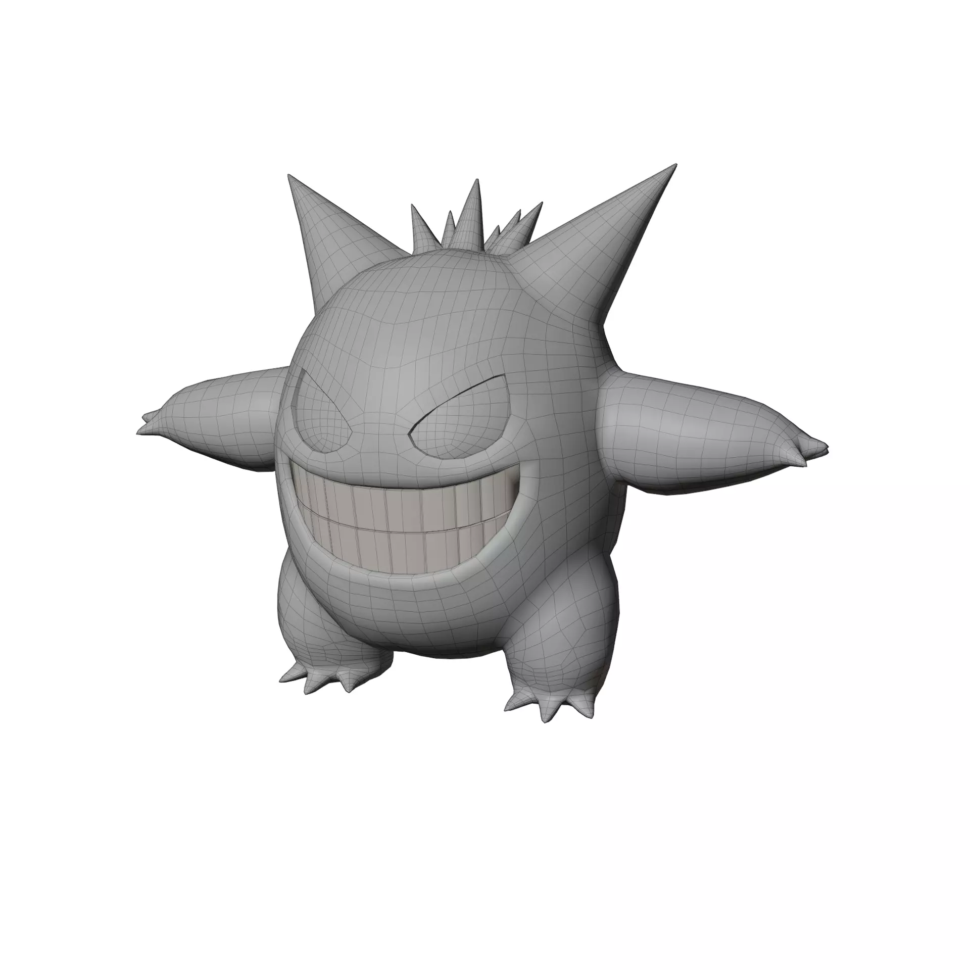 Low Poly Gengar Model 3D model_4