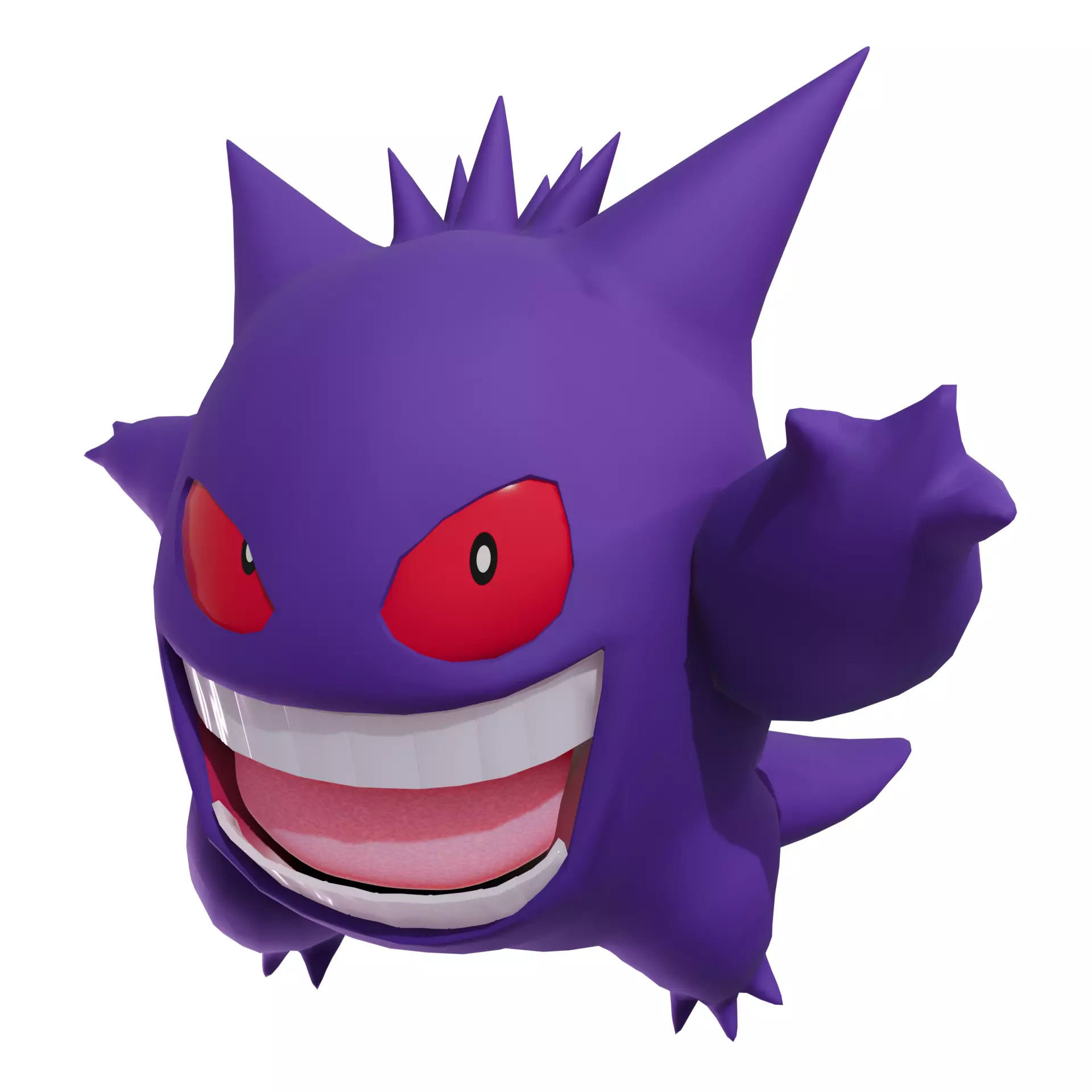 Low Poly Gengar Model 3D model_1