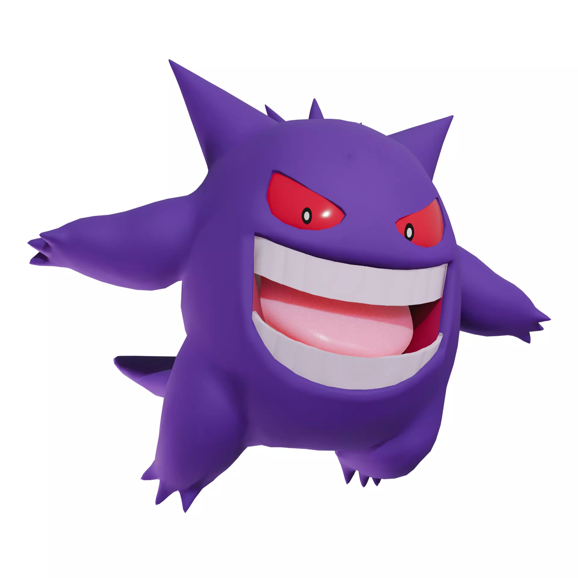 Low Poly Gengar Model 3D model_2