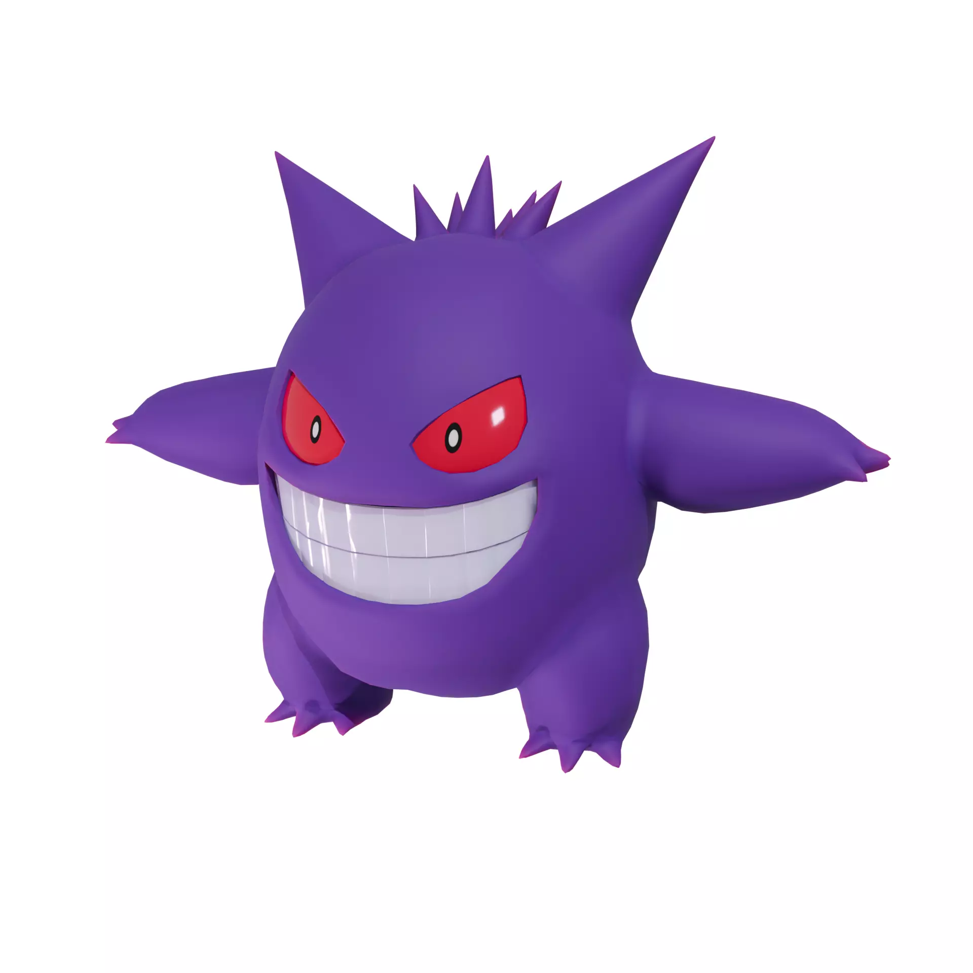 Low Poly Gengar Model 3D model_3