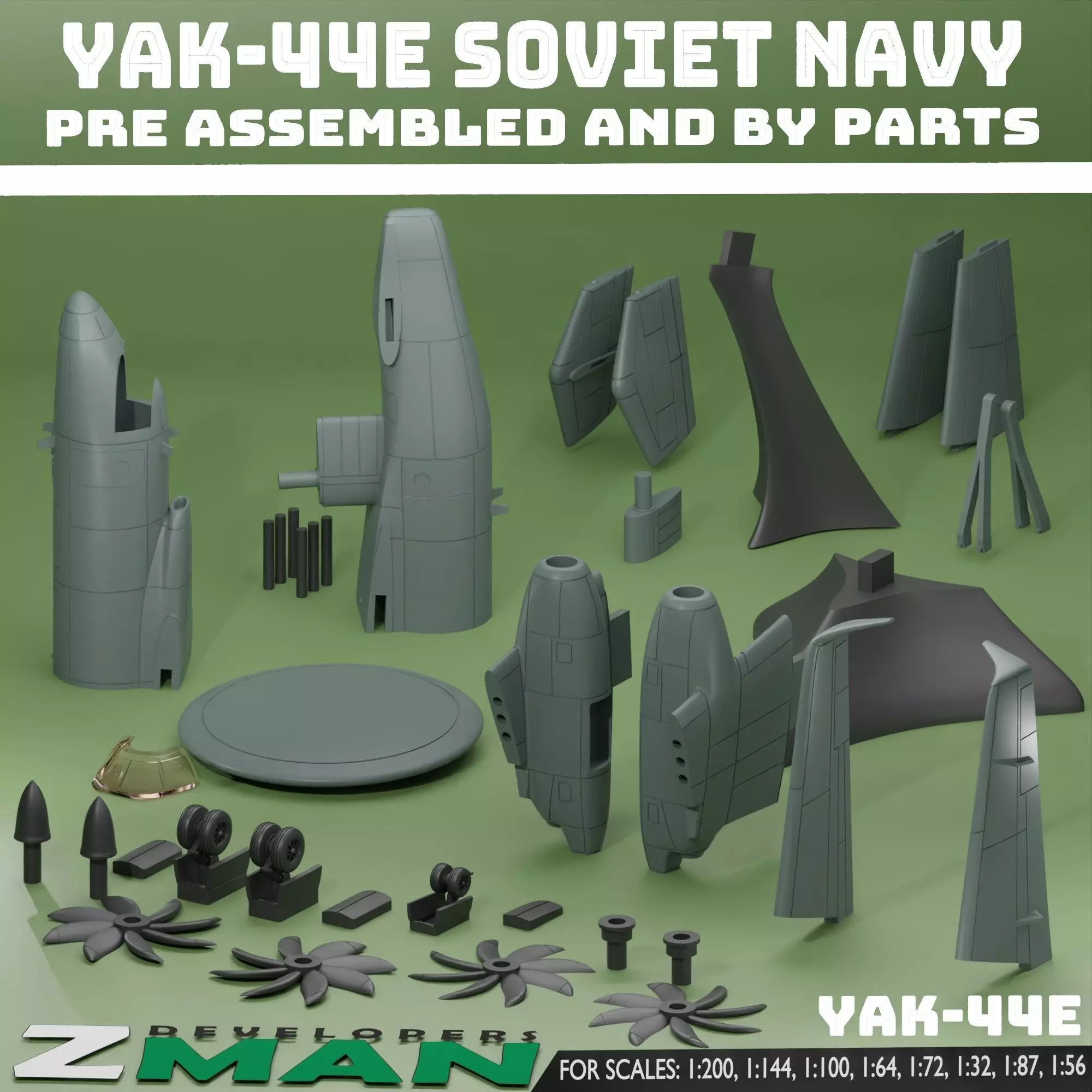 Yakovlav YAK 44E AEW A 3D print model_2