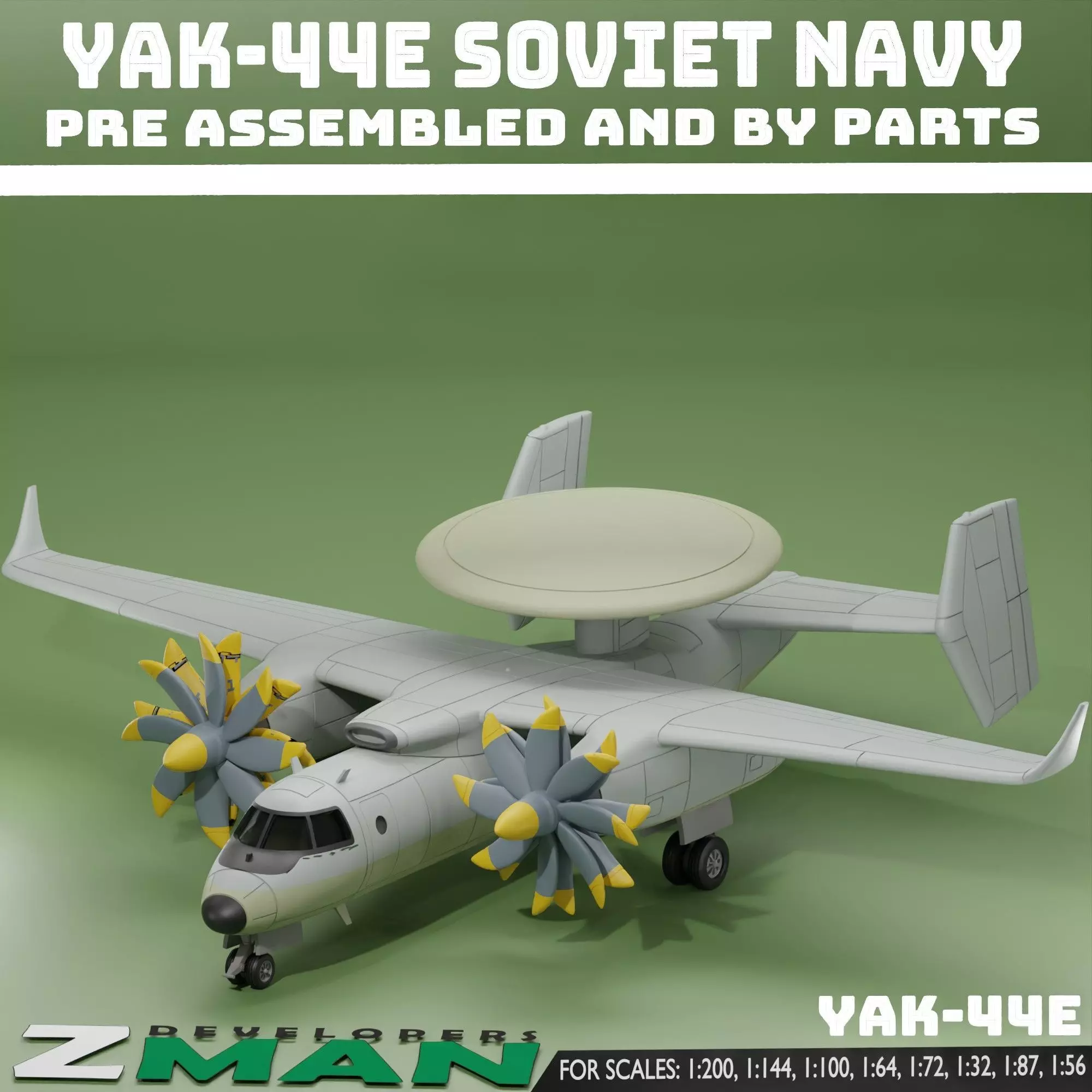 Yakovlav YAK 44E AEW A 3D print model_5