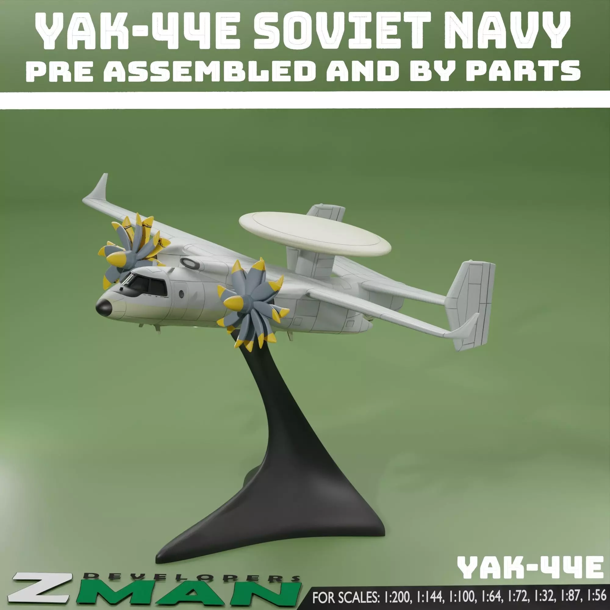 Yakovlav YAK 44E AEW A 3D print model_4