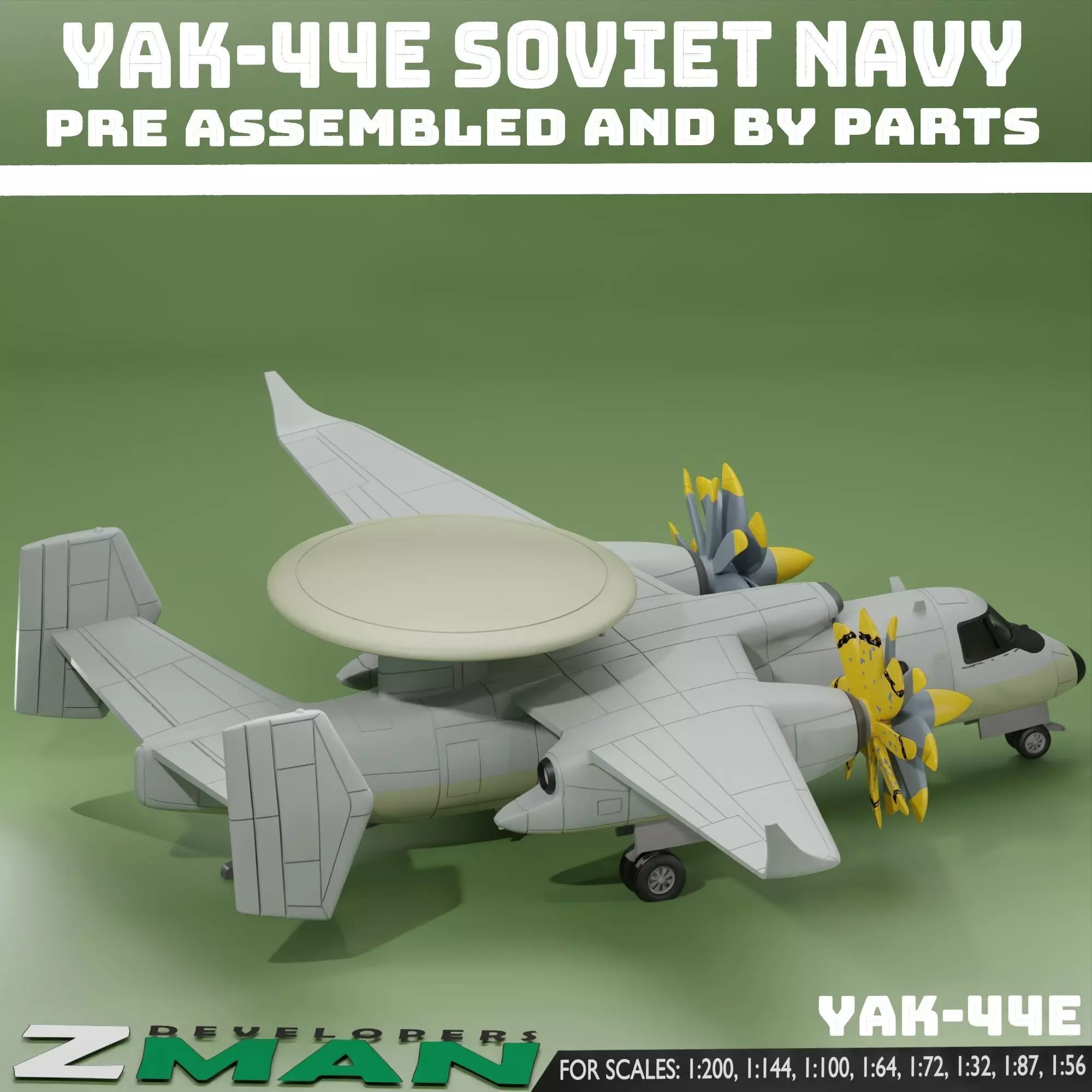 Yakovlav YAK 44E AEW A 3D print model_6