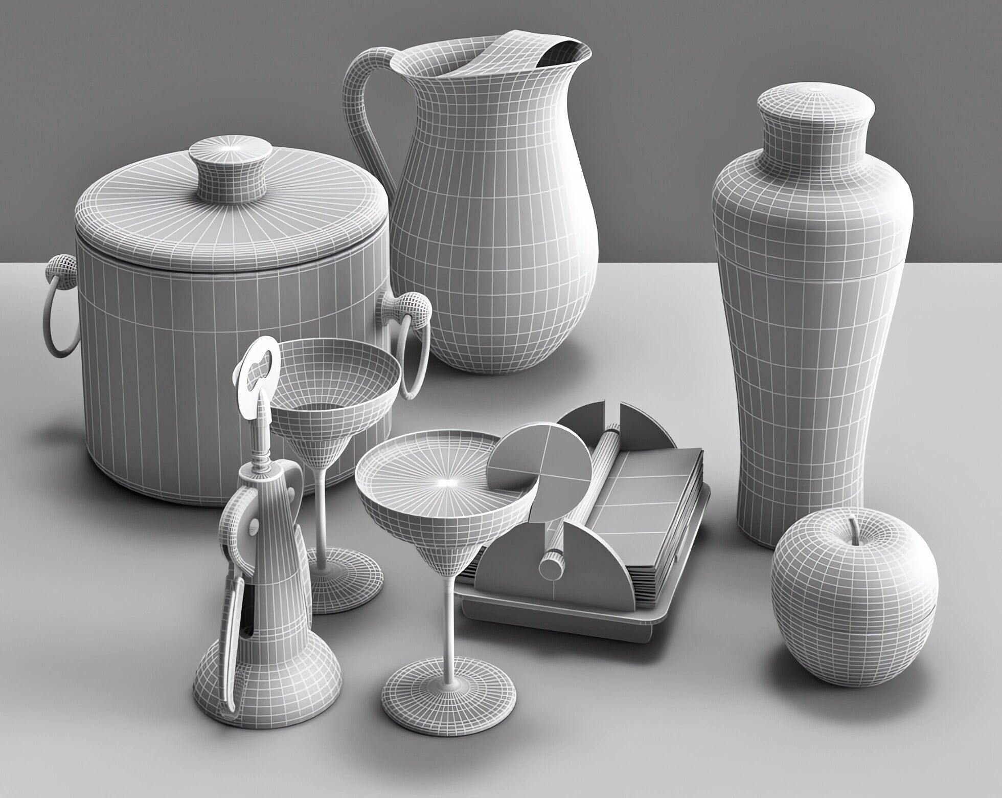 Cocktail Set - OGGI Marilyn 3D model_2