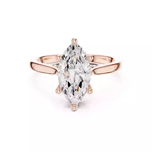 2CT Marquise Cut Hidden Halo Diamond On Bridge Ring File Video 3D print model 2CT Marquise Cut Hidden Halo Diamond On Bridge Ring File Video 3D print model