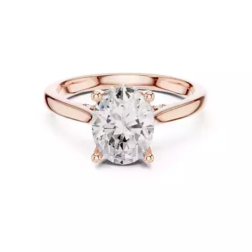 2CT Oval Cut Hidden Halo Diamond On Bridge Ring 3DM STL Video