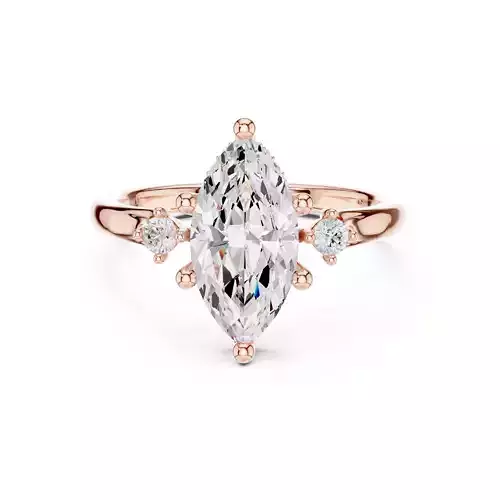 2CT Marquise Cut Diamond Engagement Wedding Ring 3DM STL Video 3D print model