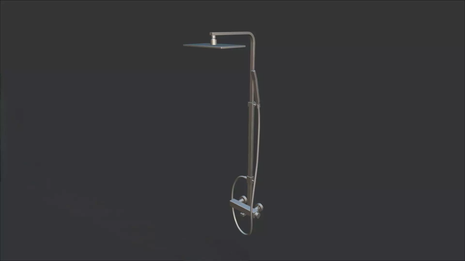 Shower Set 3D model_2