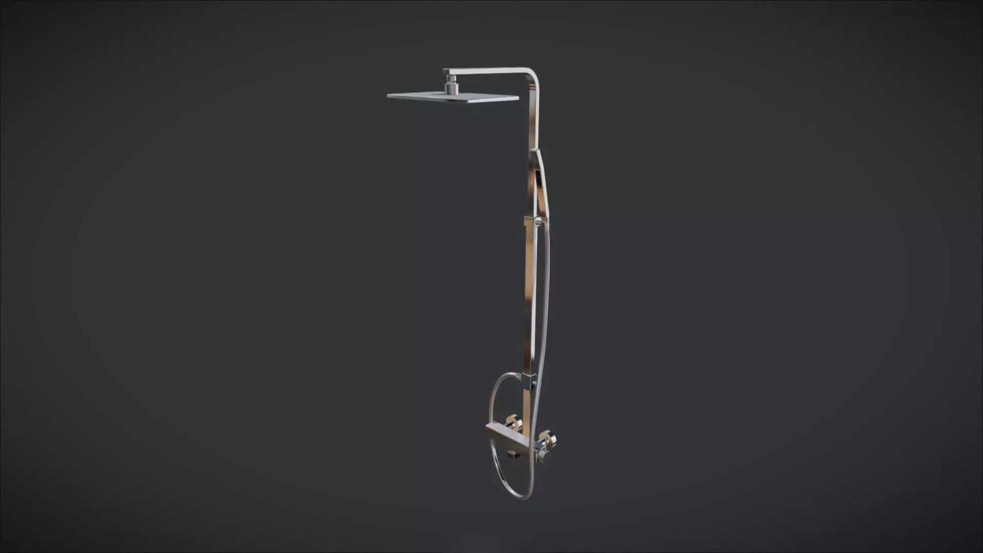 Shower Set 3D model_1