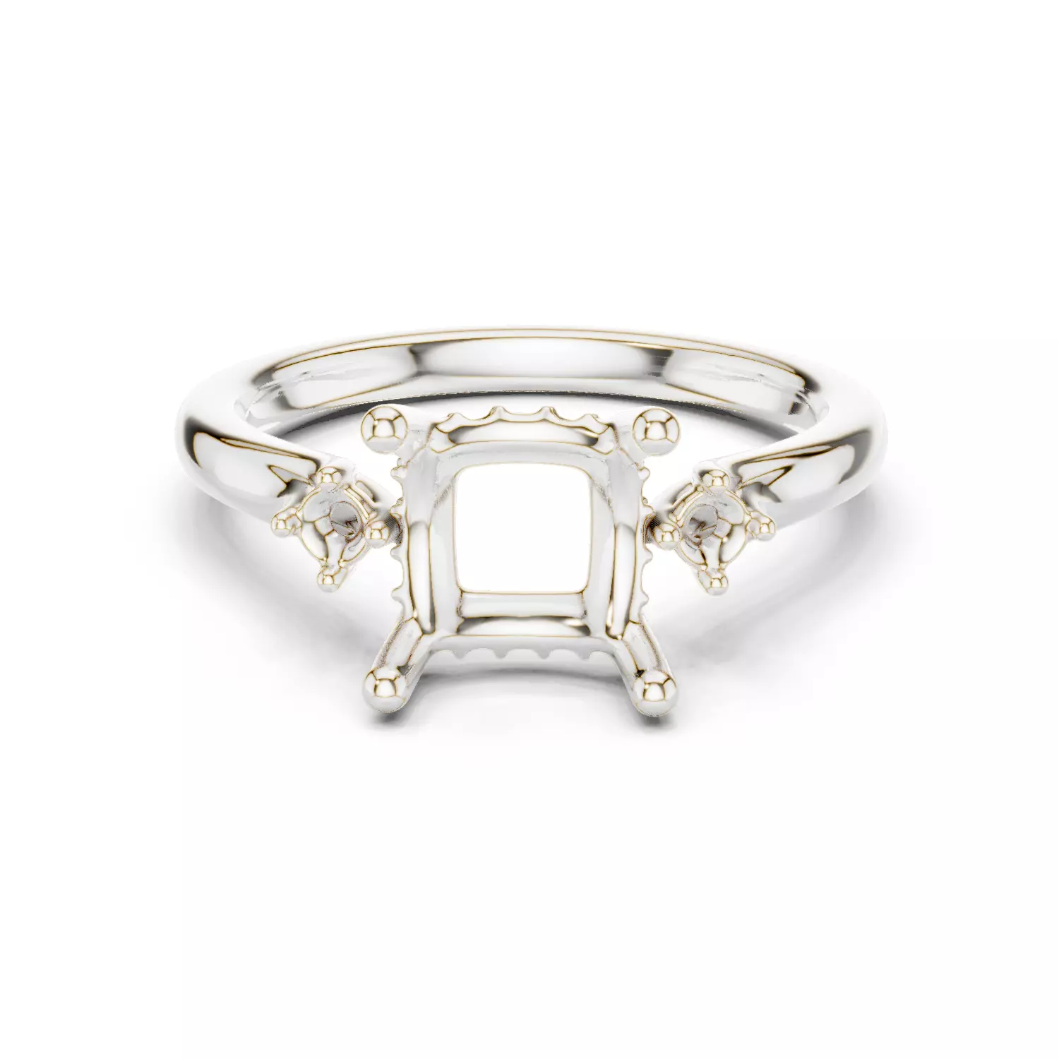 2CT Princess Cut Diamond Engagement Wedding Ring 3DM STL Video 3D print model_14