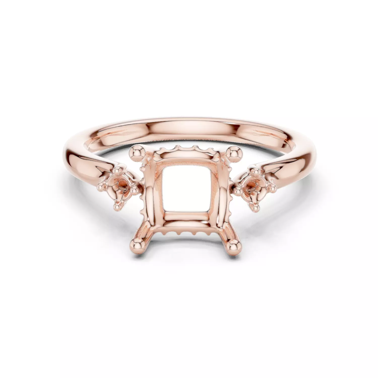 2CT Princess Cut Diamond Engagement Wedding Ring 3DM STL Video 3D print model_12