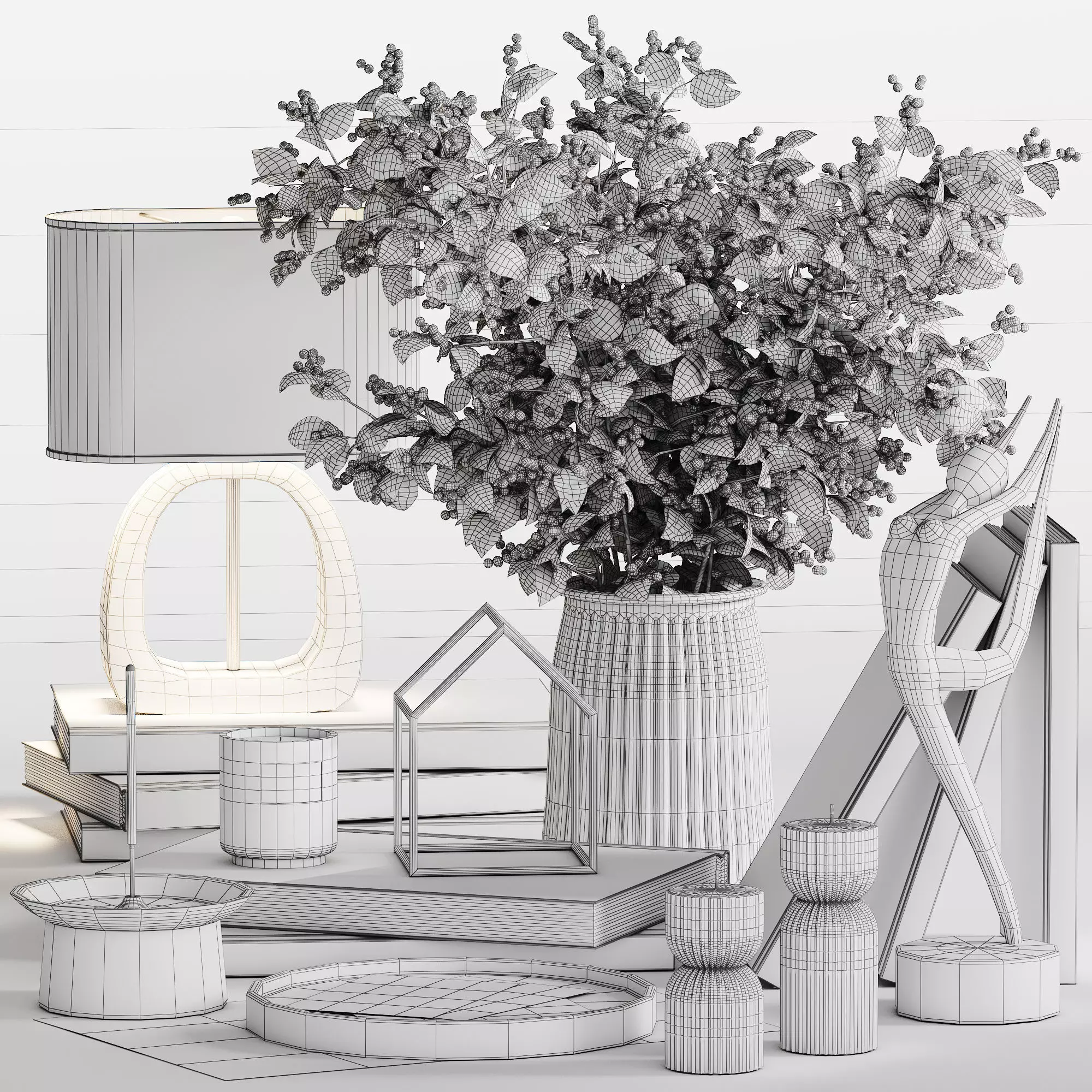 Decorative Set 032 Low-poly 3D model_4