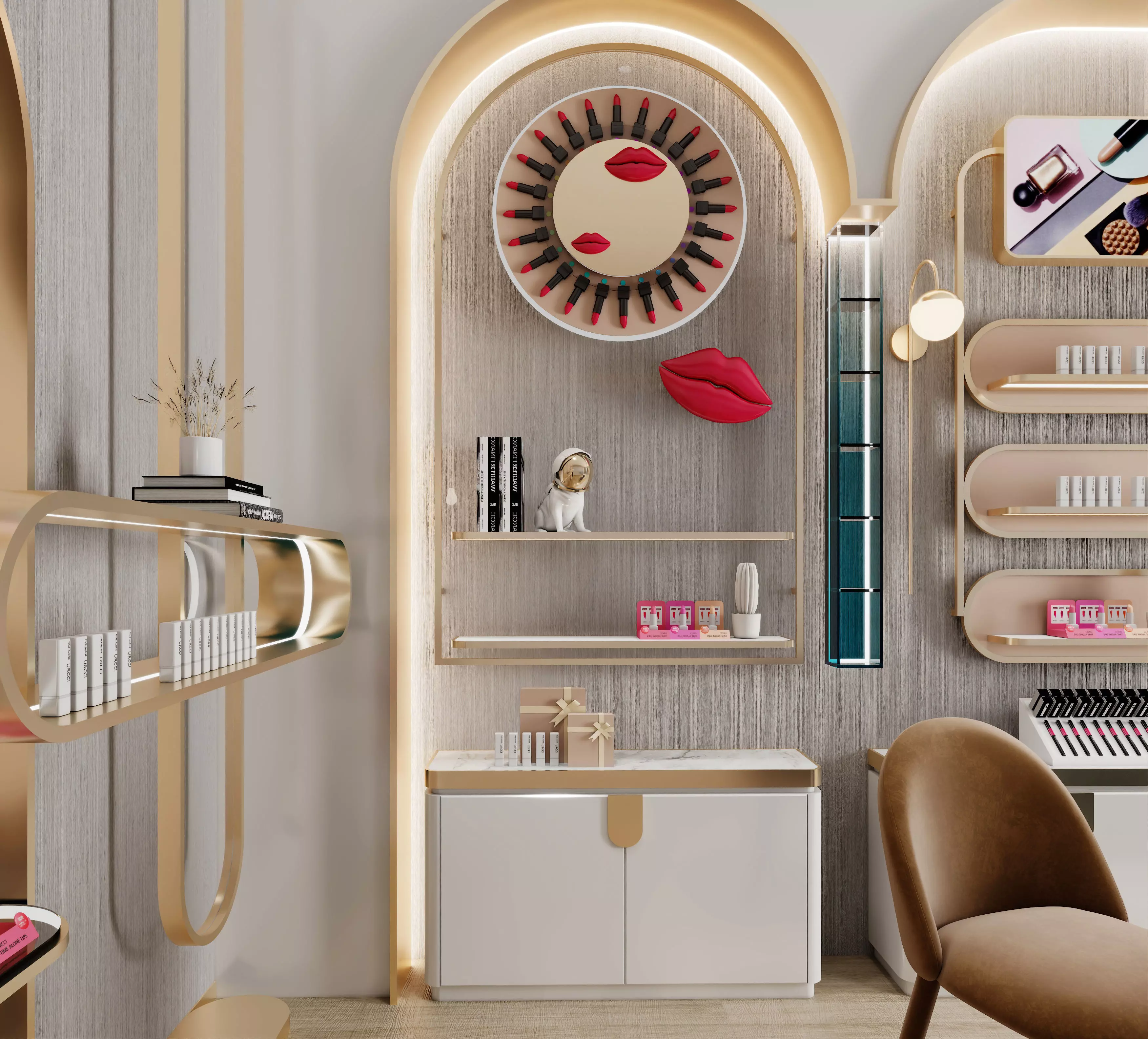 Exhibition Cosmetics  store - Modern live broadcast room Low-poly 3D model_5