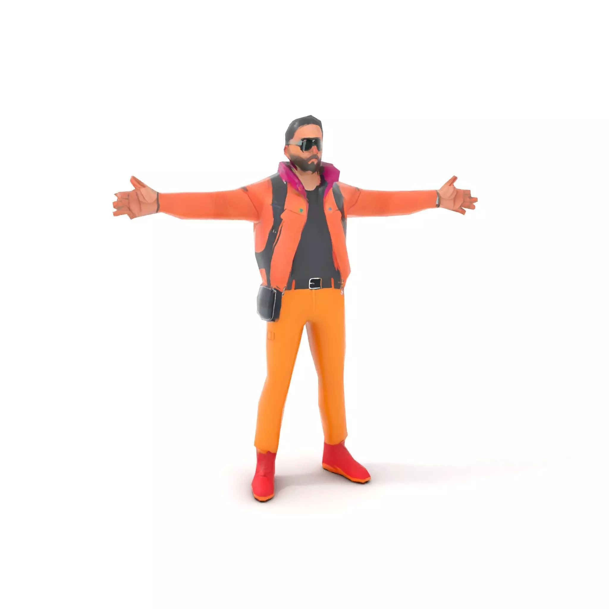 Stylish Urban Outfit model pack Low-poly 3D model_10