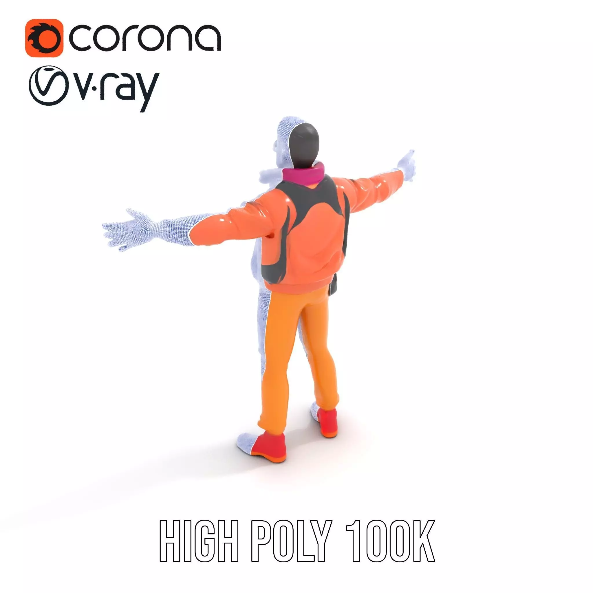 Stylish Urban Outfit model pack Low-poly 3D model_14