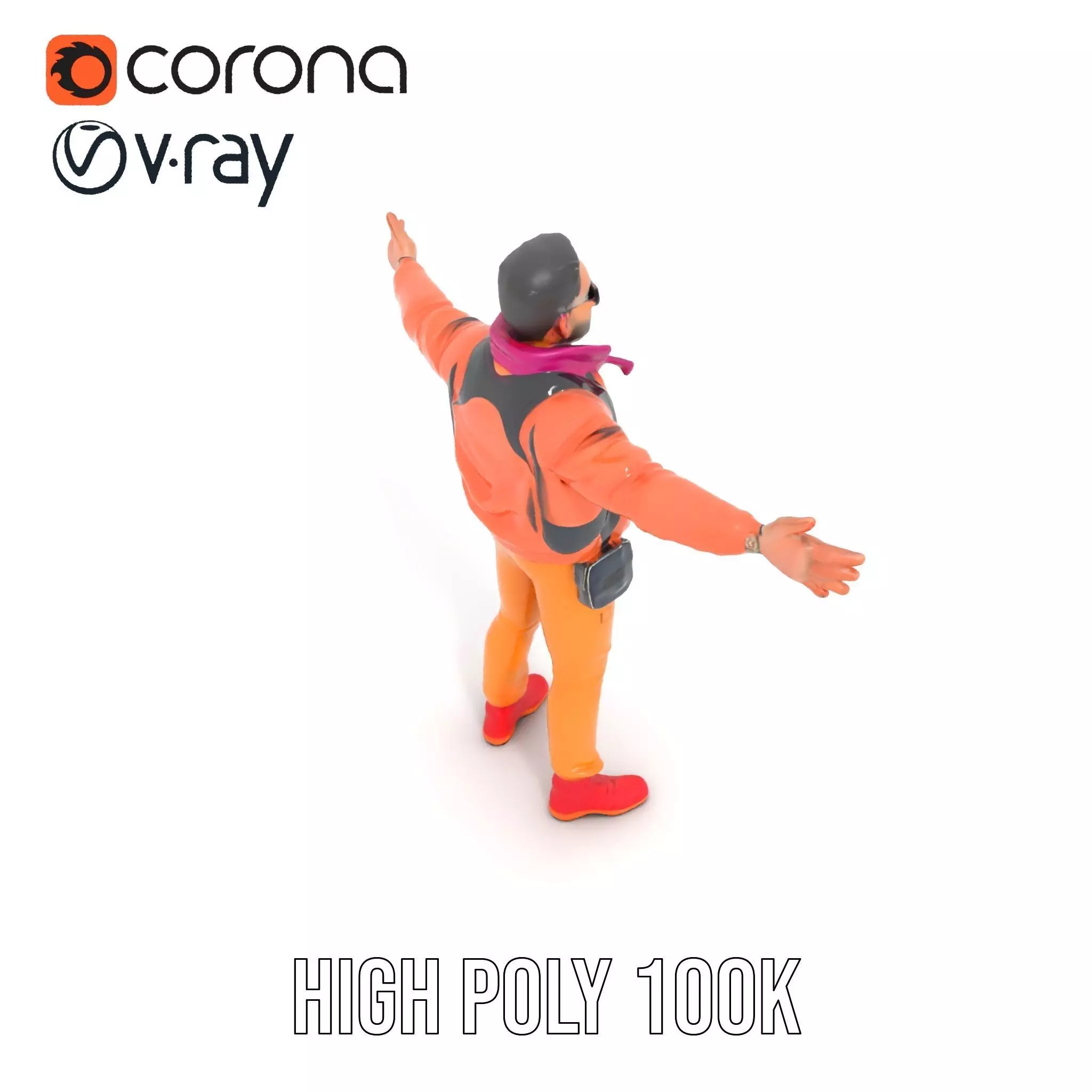 Stylish Urban Outfit model pack Low-poly 3D model_28