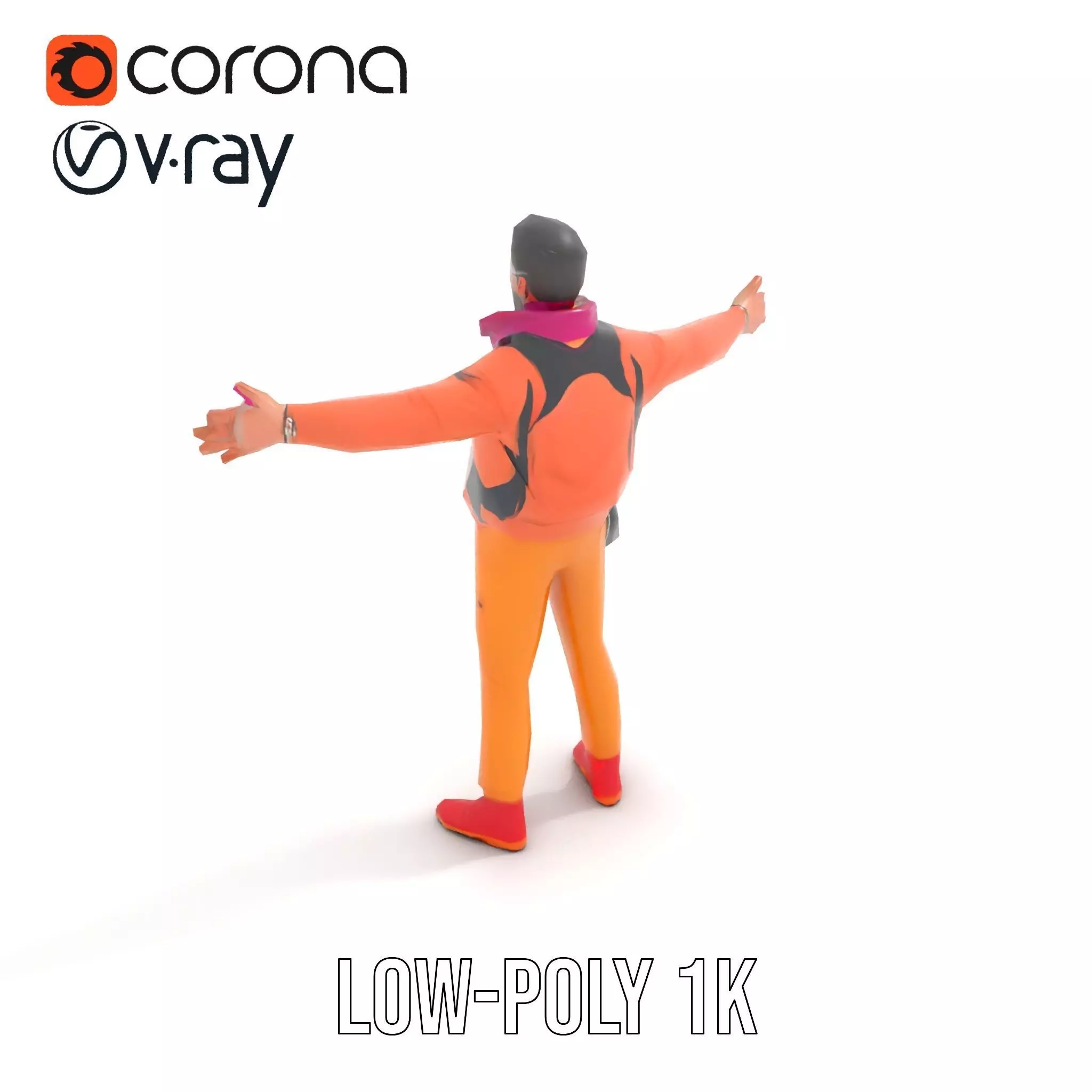 Stylish Urban Outfit model pack Low-poly 3D model_13