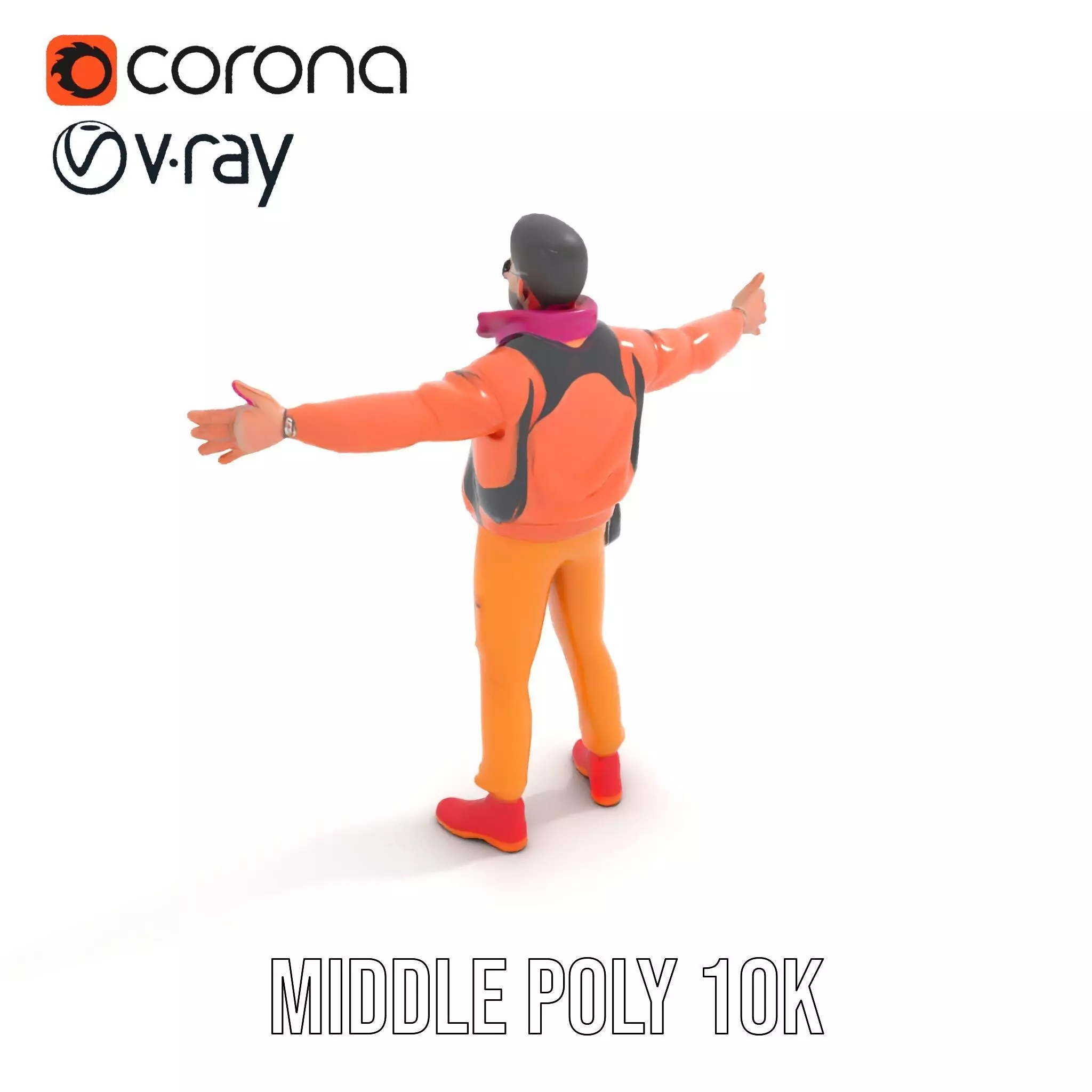 Stylish Urban Outfit model pack Low-poly 3D model_18