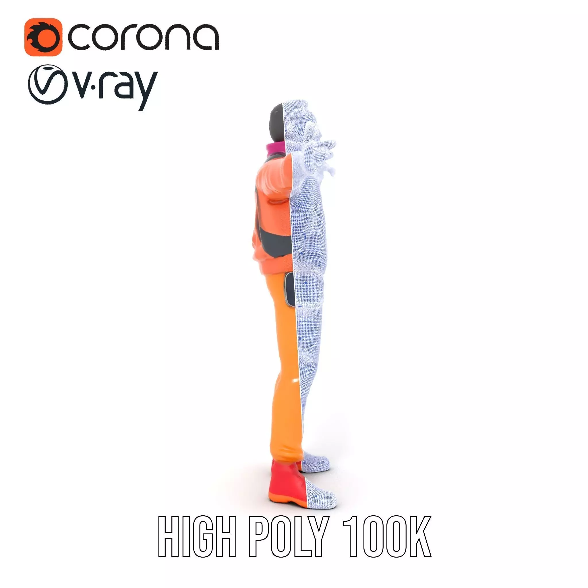 Stylish Urban Outfit model pack Low-poly 3D model_31