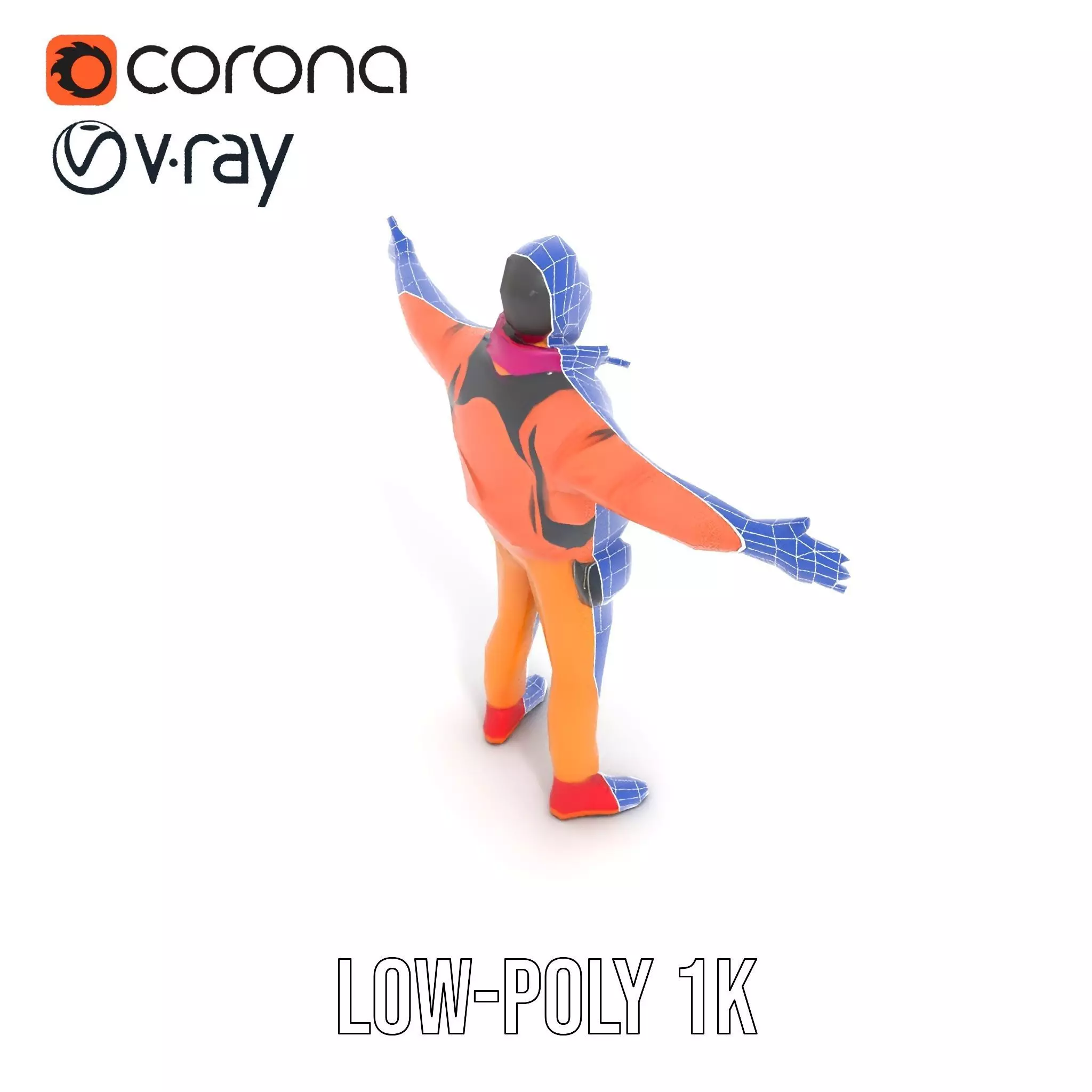 Stylish Urban Outfit model pack Low-poly 3D model_27