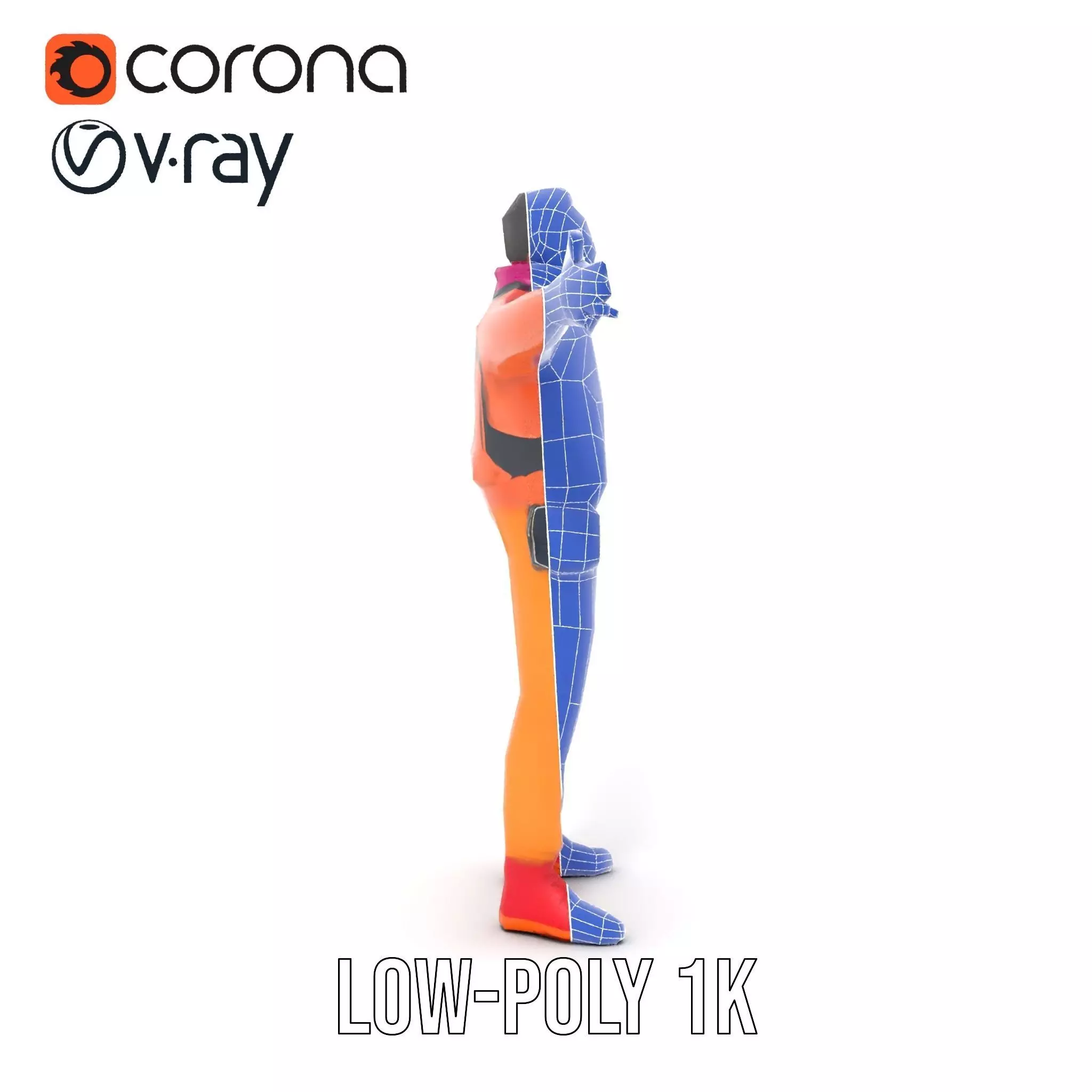 Stylish Urban Outfit model pack Low-poly 3D model_30