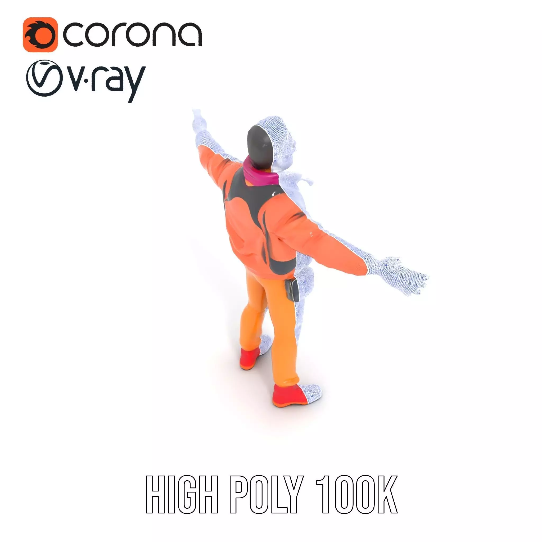 Stylish Urban Outfit model pack Low-poly 3D model_25